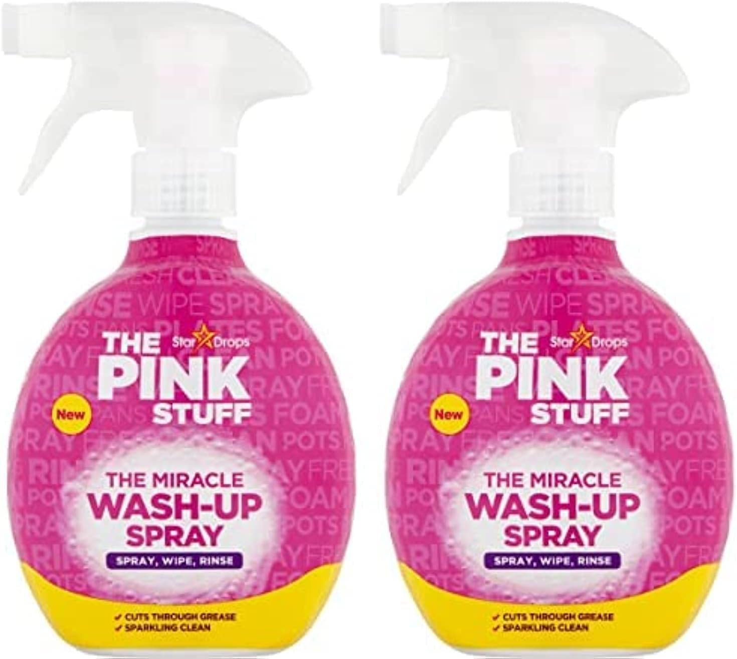 Stardrops - the Pink Stuff - the Miracle Wash up Spray Bundle (2 Wash up Sprays) image number 1