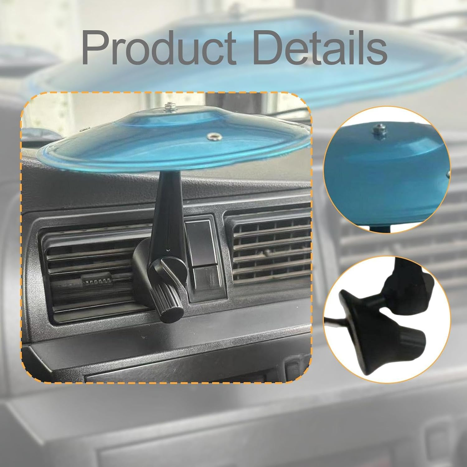 Vsenkes Car Cymbal Air Vent Mounted Compact Easy Install Stainless Steel Mini Car Crash Cymbal for Drivers Music Lovers Drummers, 225 Mm image number 2