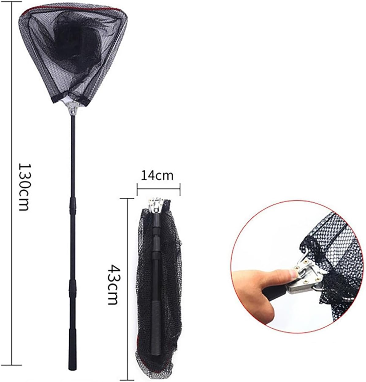 SYGELER Folding Fishing Net - Portable and Lightweight Floating Fishing Net for Easy Traveling image number 4