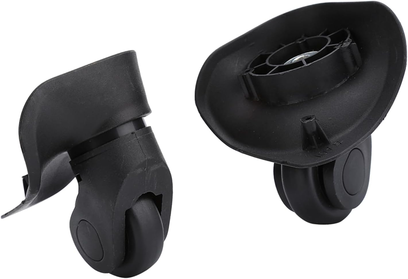 2Pcs PVC Luggage Wheels,Single Roller Double Bearing Luggage Wheels Replacement for Suitcase Accessory Mountaineering Camping Supplies image number 6