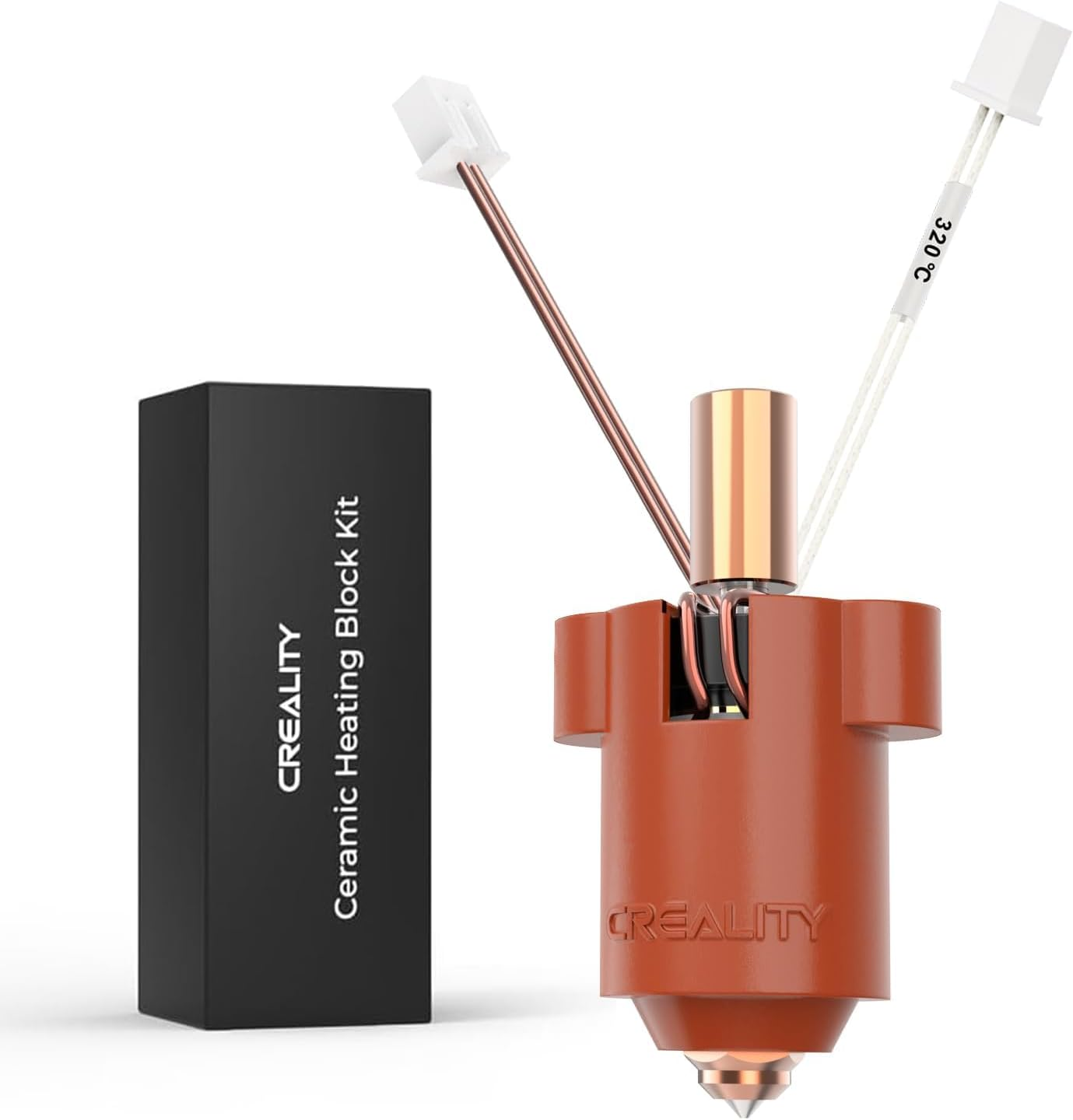 Official K1/K1 Max Ceramic Heating Block Kit, 60W Fast Heating Wear-Resistant Hotend Kit Supports 300&deg;C High Temperature and 600Mm/S High-Speed Printing image number 2