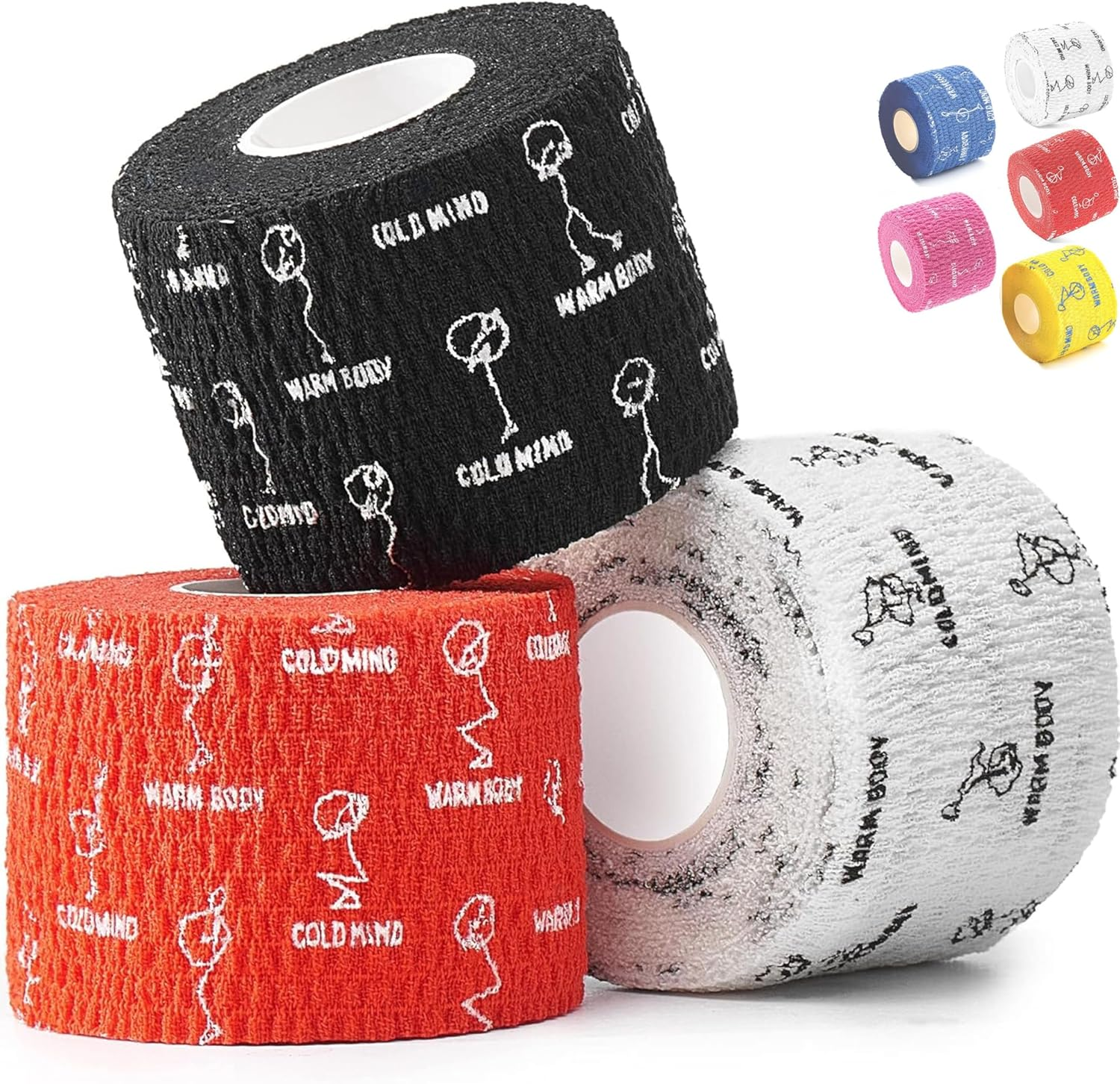 WARM BODY COLD MIND Premium Weightlifting Thumb Tape - Hook Grip Tape for Powerlifting, Cross Training, Gym Tape, Workout, Weight Lifting Tape, Athletic Finger Wrap