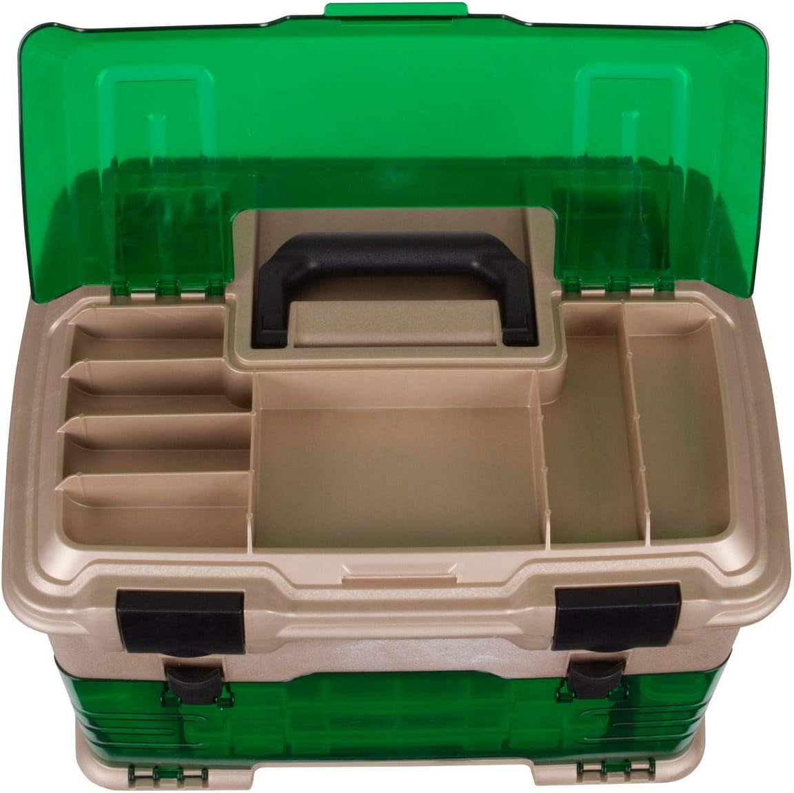 Flambeau Outdoors T5 Multiloader Tackle Box, Fishing Organizer with Tuff Tainer Boxes Included, Green/Gold image number 5