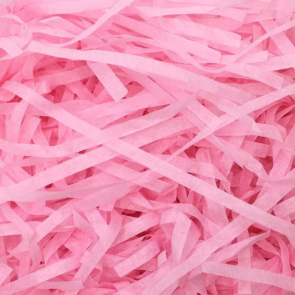 Crinkle Cut Paper Shred Filler - 200G for Gift Wrapping, Basket Filling, Box Confetti and Stuffing - Red