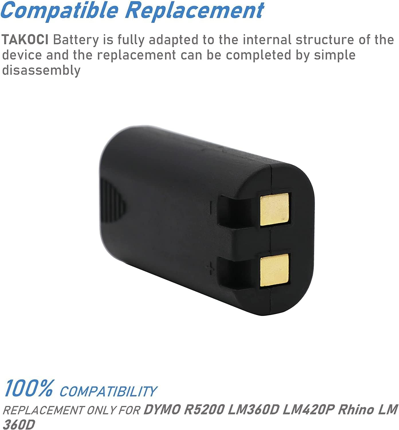Replacement Battery for DYMO Labelmanager 360D 420P Rhino 4200 5200 Fits Part No S0915500 S0879530 S0895840 7.4V/1600Mah