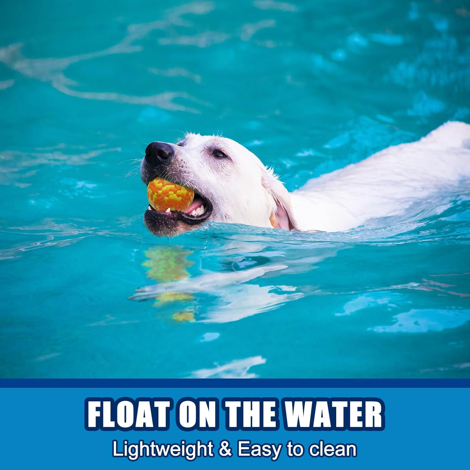 Mankoda Dog Balls, Indestructible Tennis Balls for Dogs, Durable Bouncy Dog Toy Balls for Aggressive Chewers, Interactive Dog Toys for Fetch Game, Lightweight Floating Dog Water Toy (4 Pack) image number 5