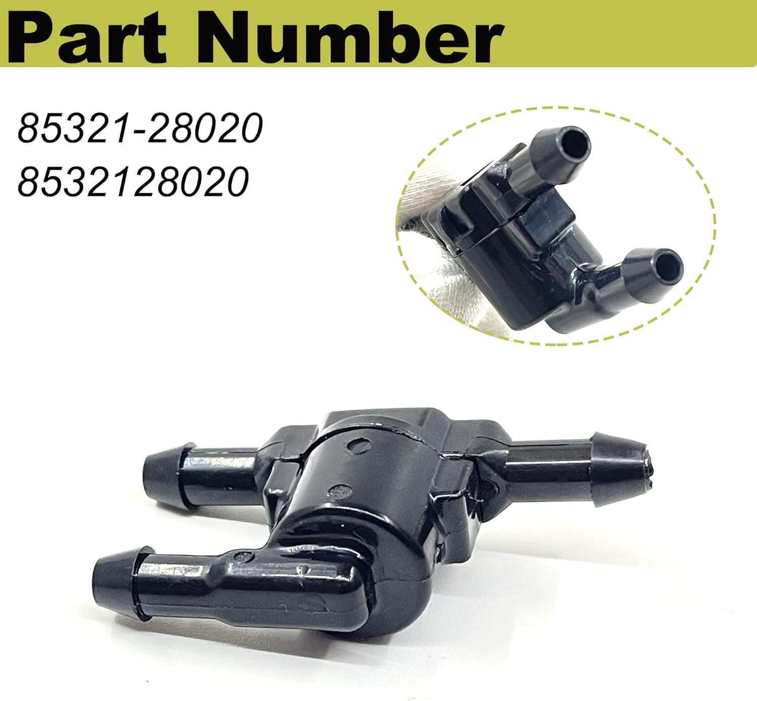 85321-28020 Windshield Washer Nozzles Kit, Automotive Replacement Parts Compatible with Toyota Scion Lexus image number 1