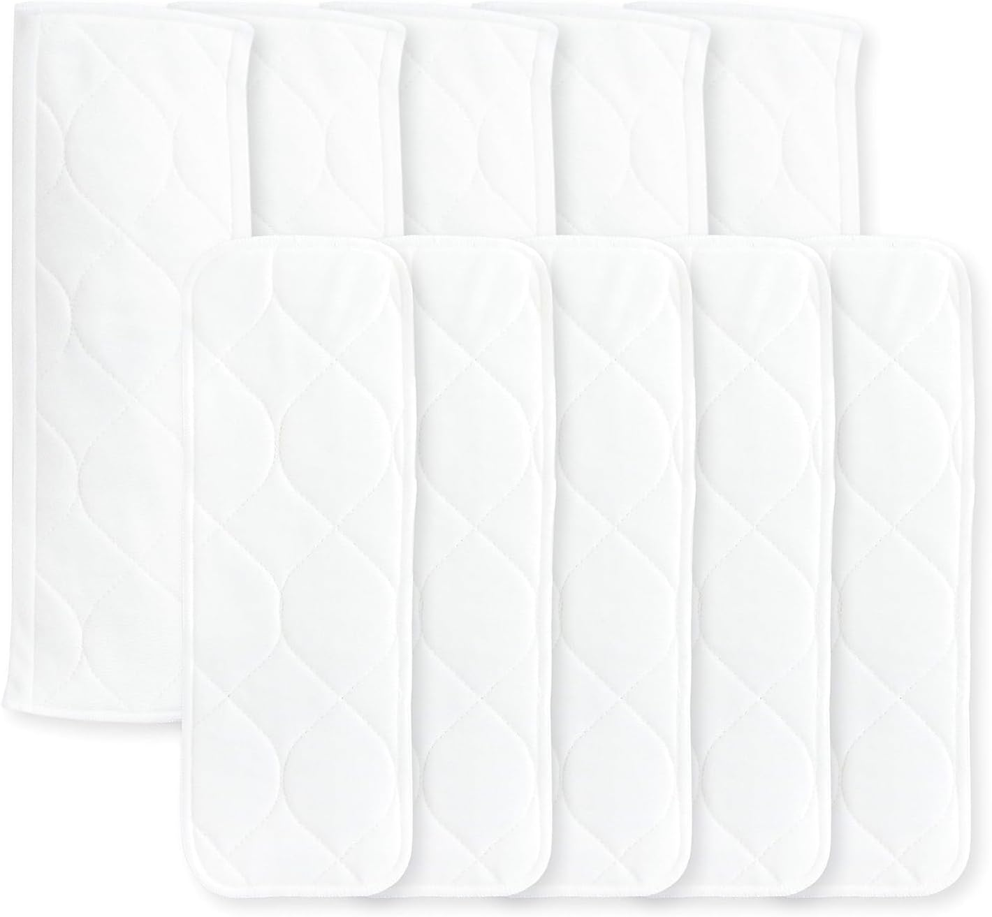 Boosties Cloth Diaper Reusable Inserts, Set of 10, Fits Honest Hybrid Diaper Cover, Fits Amazing Baby Smartnappy Cover, Pocket-Sling Compatible, 5 Tri-Fold & 5 Boosters, Size Small (11&rdquo; Length) image number 2