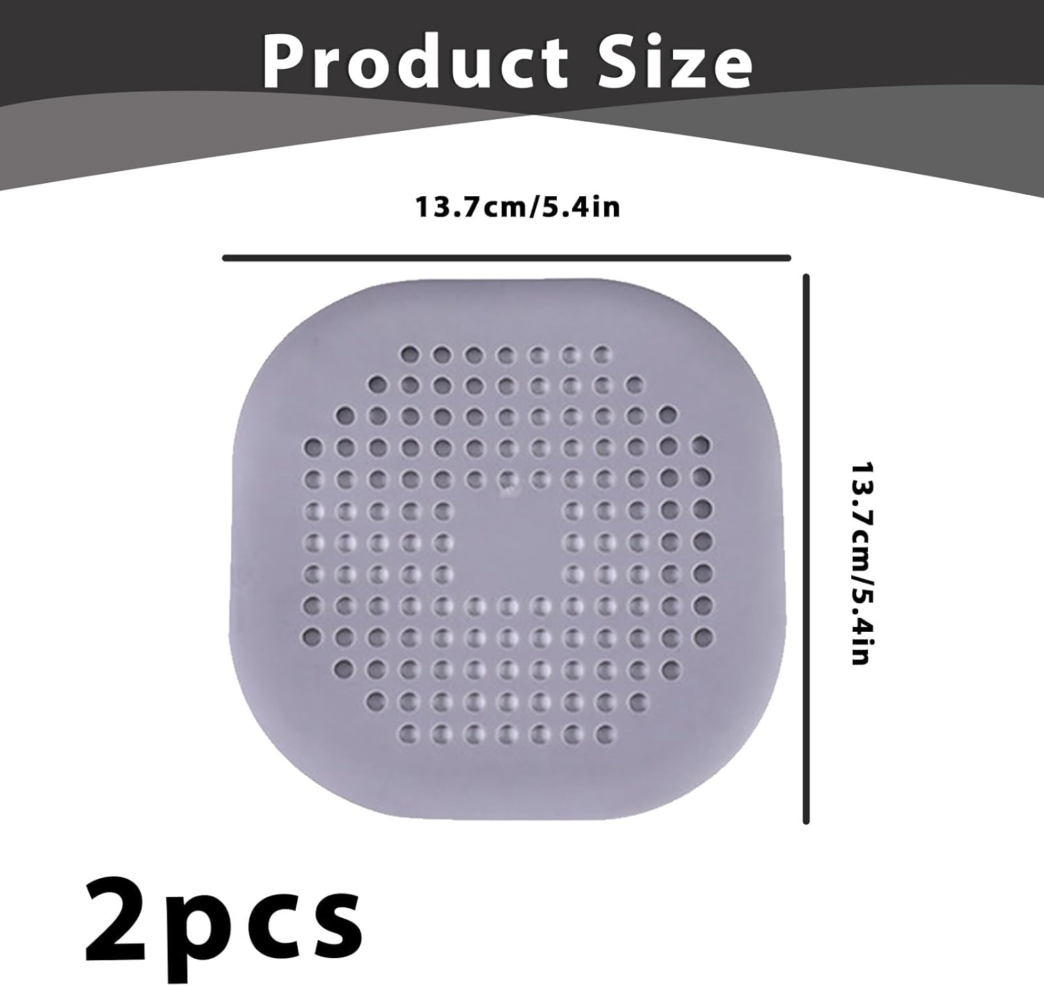 2 Pcs Drain Cover, Efficient Shower Drain Hair Catcher, Anti-Clog Shower Drain Cover, Suitable for Bathroom, Kitchen, Bathtub, Sink Floor Drains image number 3