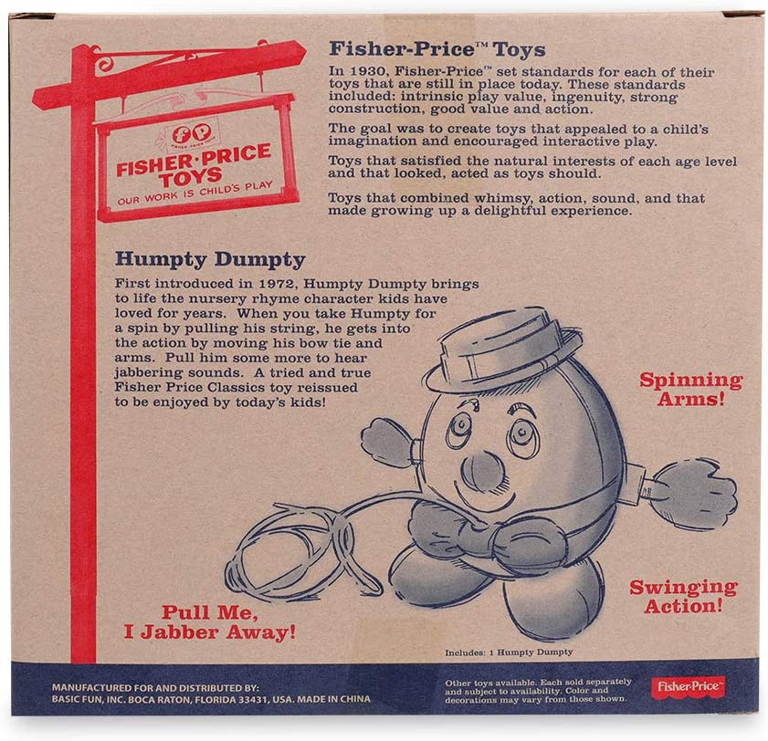 Fisher Price Kids Humpty Dumpty Pull along Toy 12 Cm image number 1