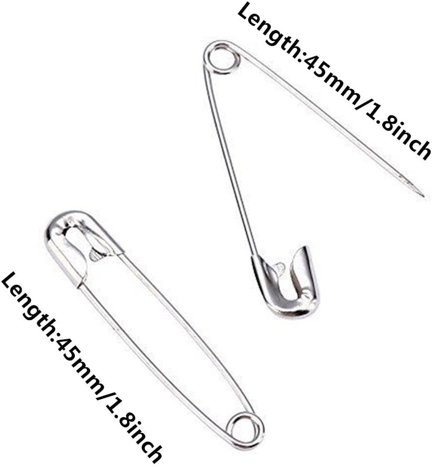 204 PCS Large Safety Pins Size 3, 1.8Inch /45Mm image number 4