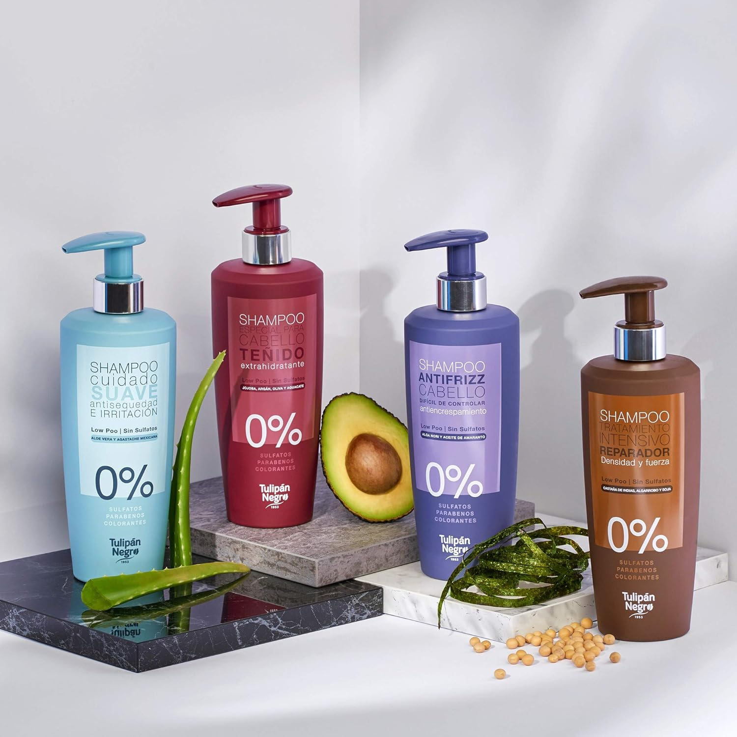 Black Tulip Low Poo Shampoo Intensive Repair No Sulphates Brown Fresh 500 Ml image number 2