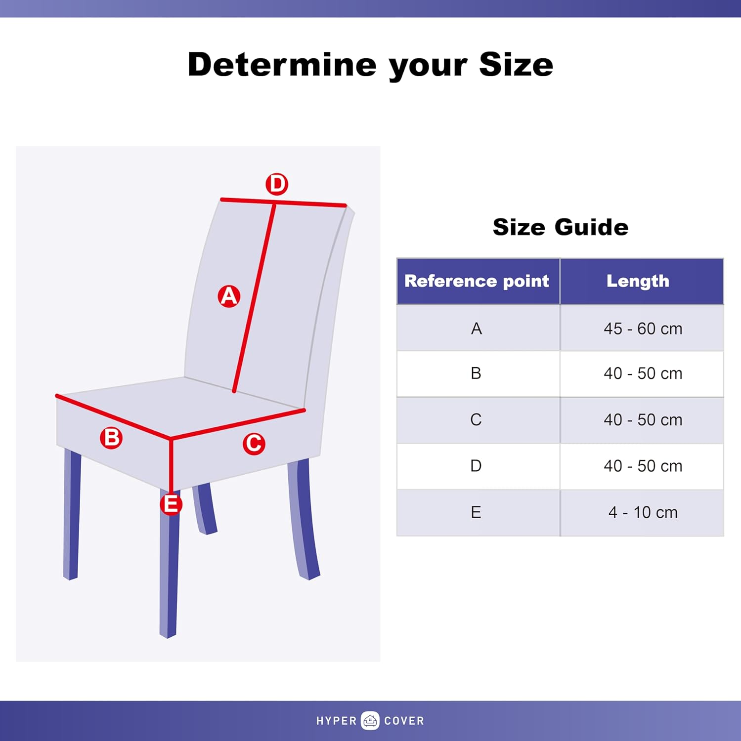 Hyper Cover Stretch Dining Chair Covers with Patterns (Grey Moonlight, 4 Pcs) - Easy Installation, Highly Stretchable, Perfect for Dining Chairs Protection image number 2