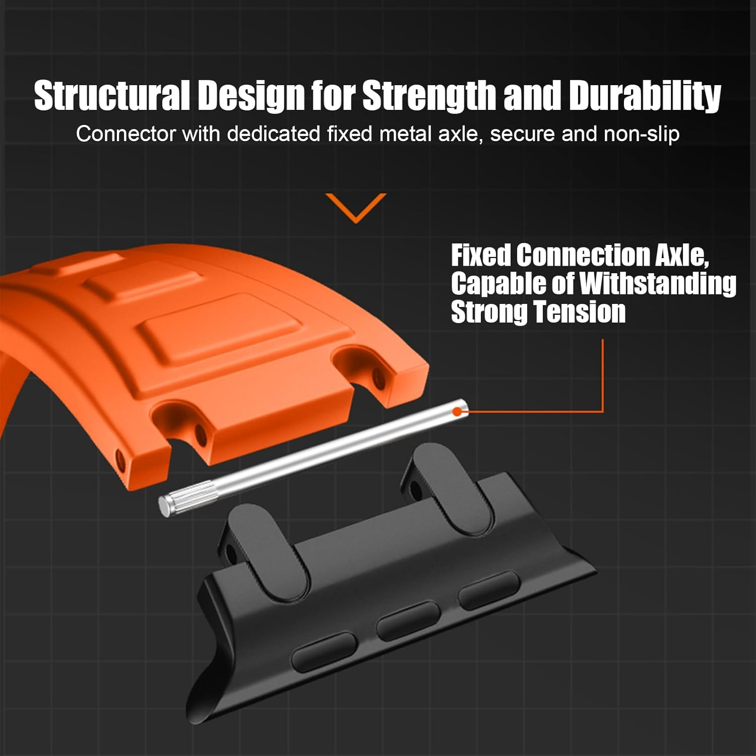 Stainless Steel Adapter Compatible with Apple Watch Series 11/10 Strap 46 Mm, Ultra 3/2/1 49 Mm Silicone Straps Compatible with Iwatch Series 9/8/7/6/5/4/SE3 Band 45 Mm/44 Mm image number 4