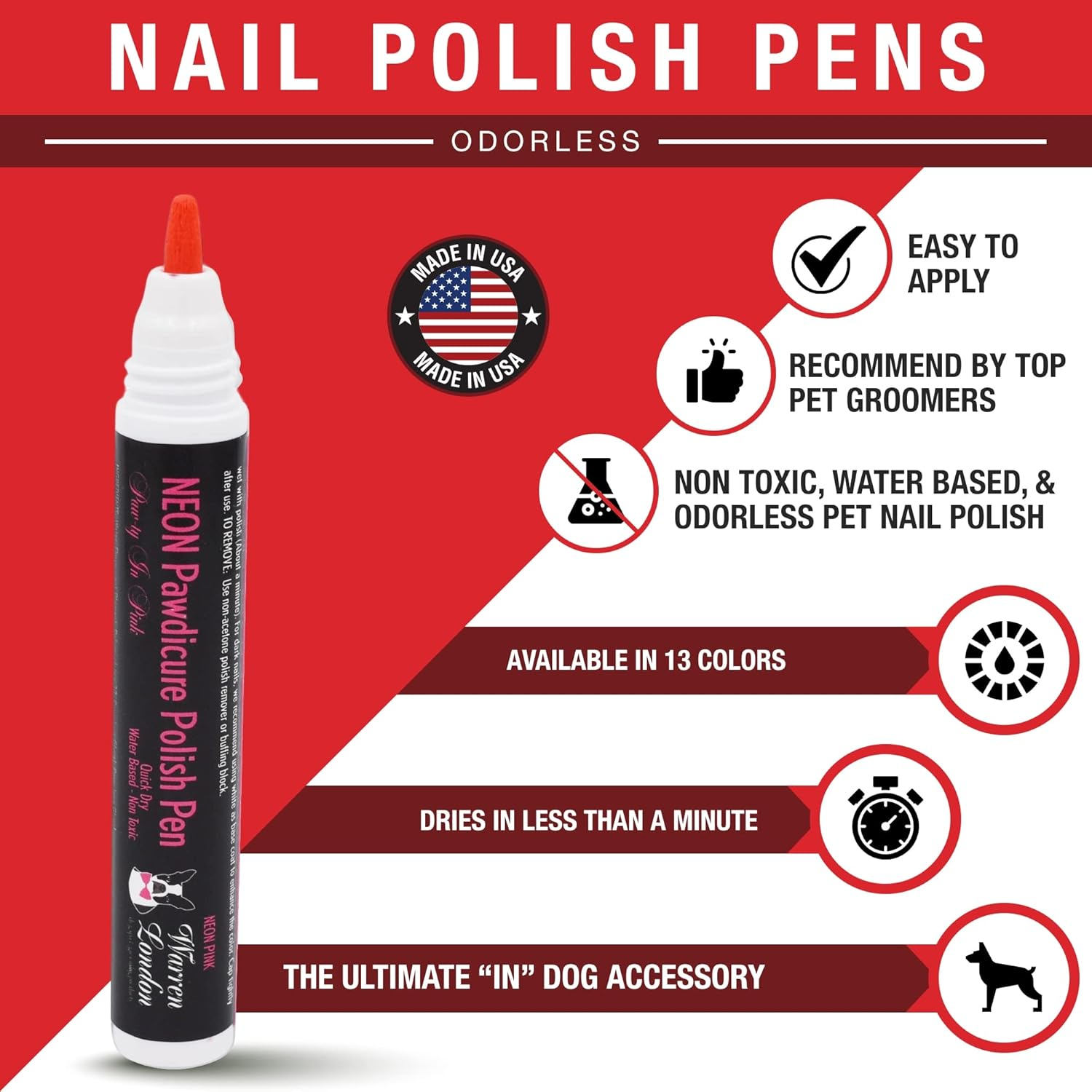 Pawdicure Polish Pen - Neon Pink