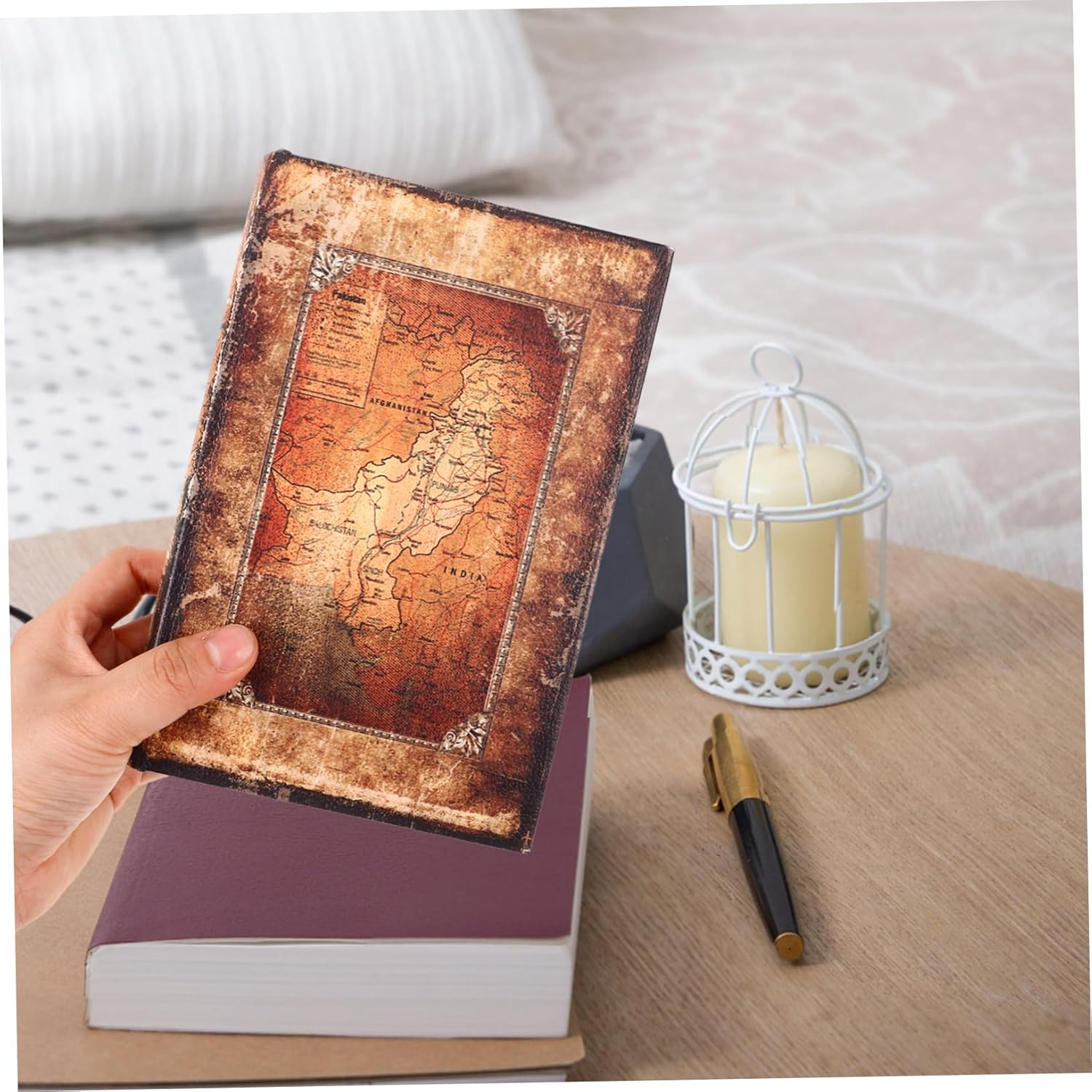 Iplusmile Vintage Book Shaped Storage Box Small Size Simulation Book Box Decorative Keepsake Organizer Home Ornament Bookshelf Prop image number 3