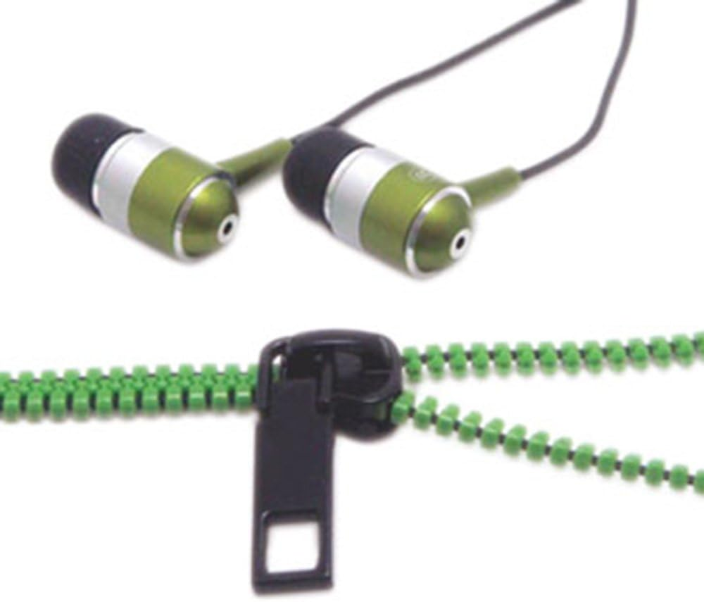 Mars Zipper Earphones Green