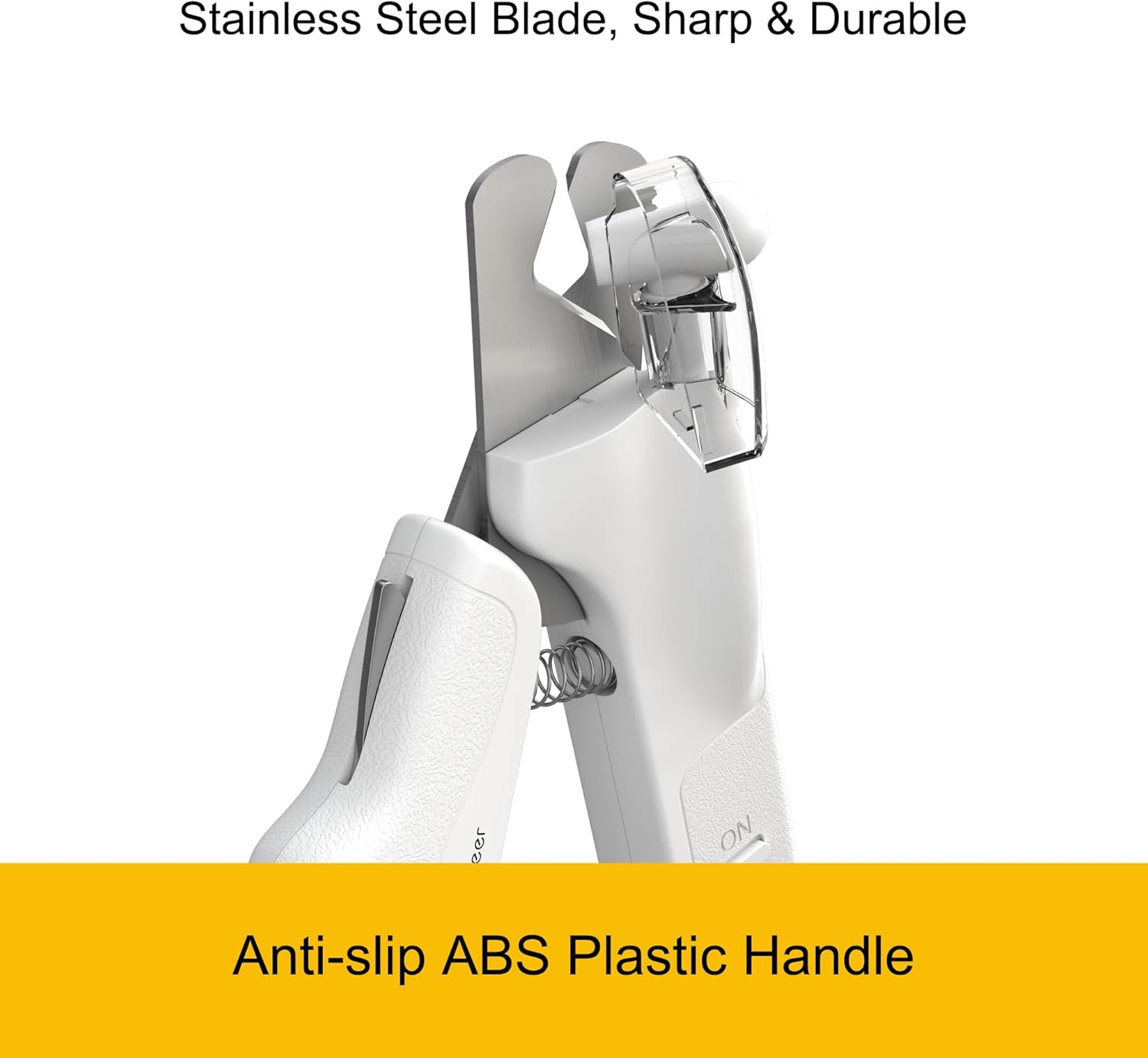 READAEER LED Light Pet Nail Clippers and Trimmers with Safety Guard to Avoid Over-Cutting, Free Nail File, Dog Cat Nail Clippers with Lock Switch (White) image number 3