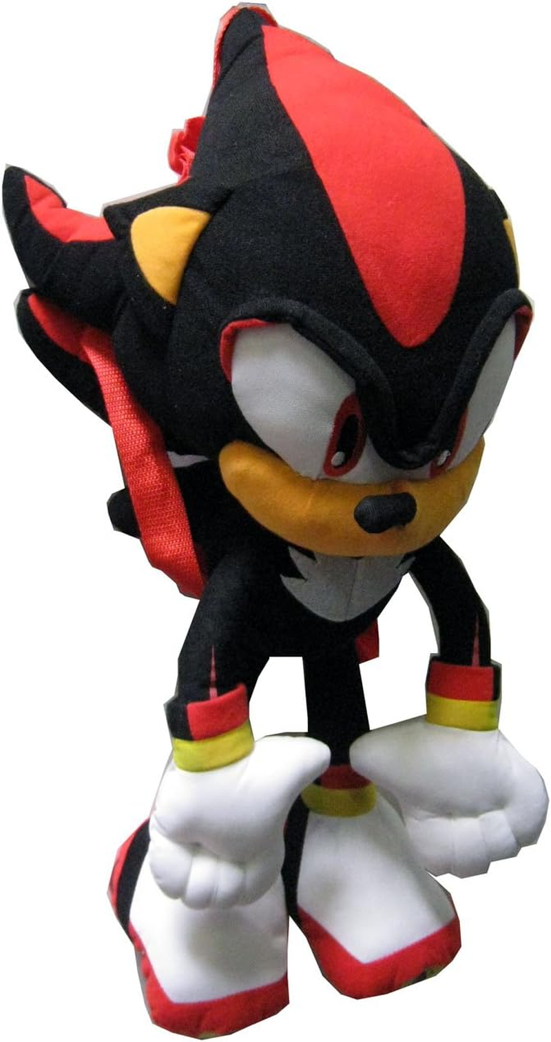 Sonic the Hedgehog Doll Plush Backpack - Shadow Backpack Black (24 Inch) image number 2