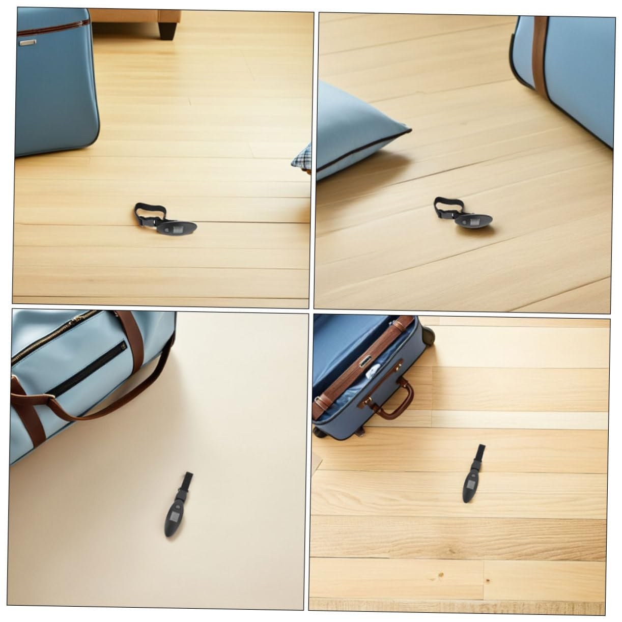 TINEASUR 2Pcs Portable Digital Hanging Luggage Scale Handheld Electronic Travel Weighing Tool with Clear LCD Display for Accurate Baggage Weight Measurement