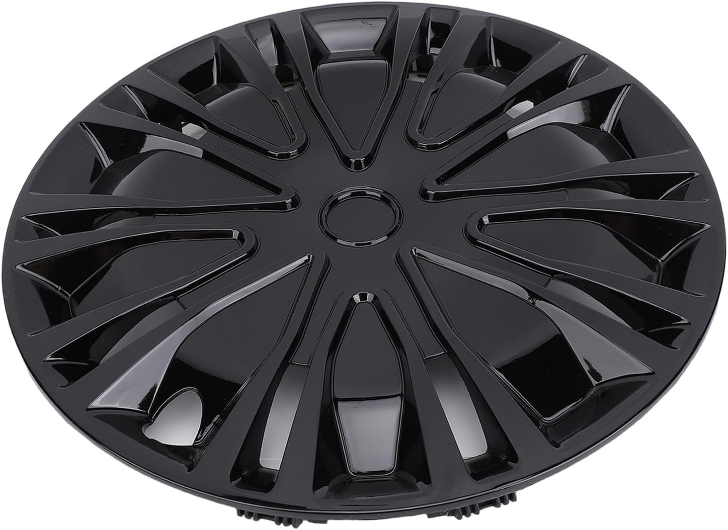 Cryfokt 15In Hubcaps, 4 Pcs Wheel Rim Cover R15 Full Protection for Most Cars Truck SUV (Black) - Silver Black image number 4