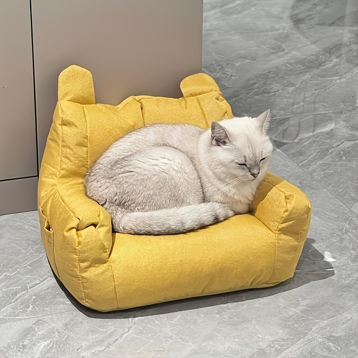 AIMALL Pet Sofa Chair, Plush Bear-Shaped Small Sofa for Cats & Small Dogs, Comfortable Lazy Lounge with Armrests, Non-Slip, Soft Cushion for Living Room & Bedroom - 3 Colours image number 1