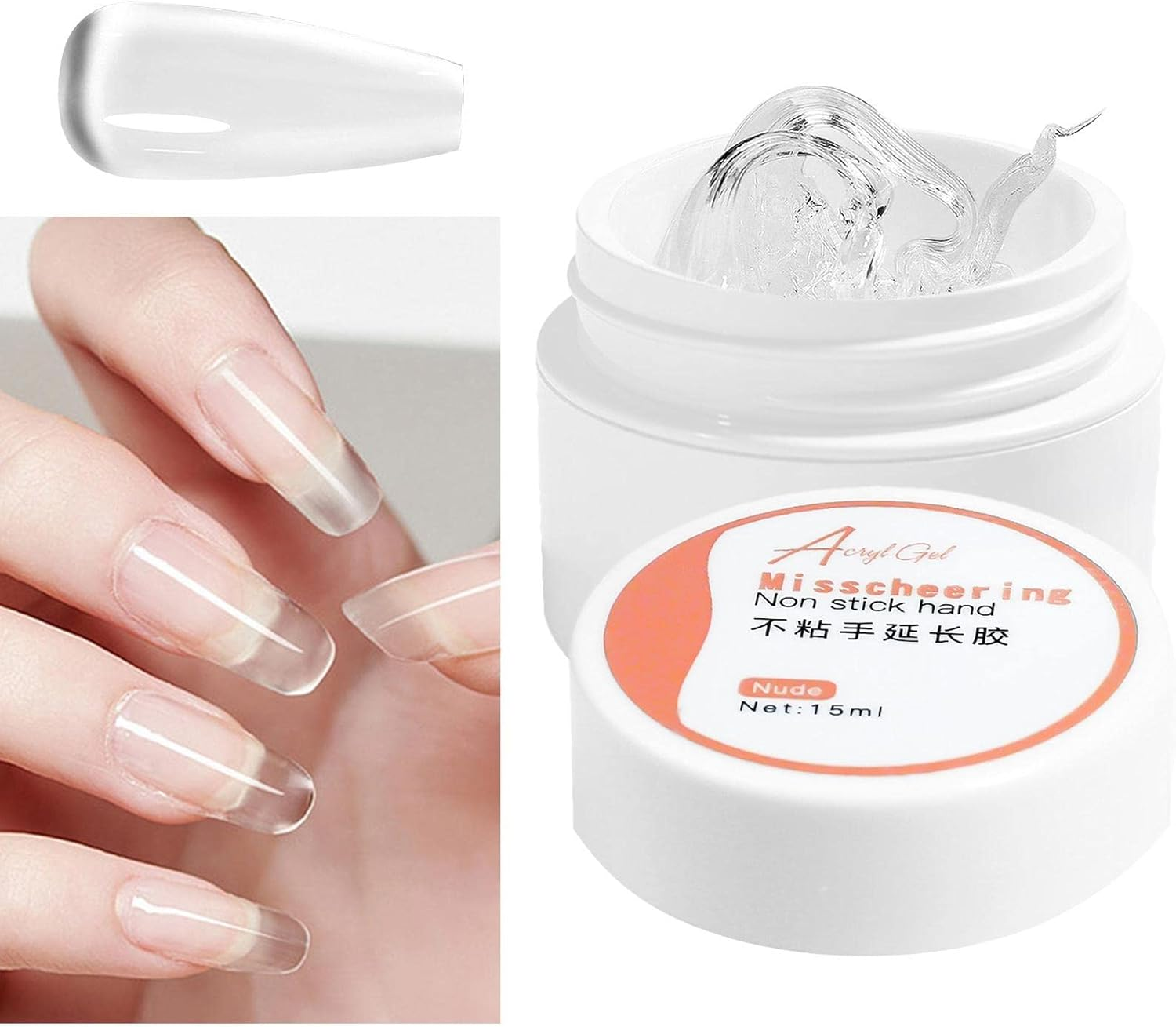 Nail Gel Polish - Nail Gel Extension and Modeling | Builder Base Gel Nail Enhancement, Decoration Glue Manicure at Home, 15Ml Seta-Au