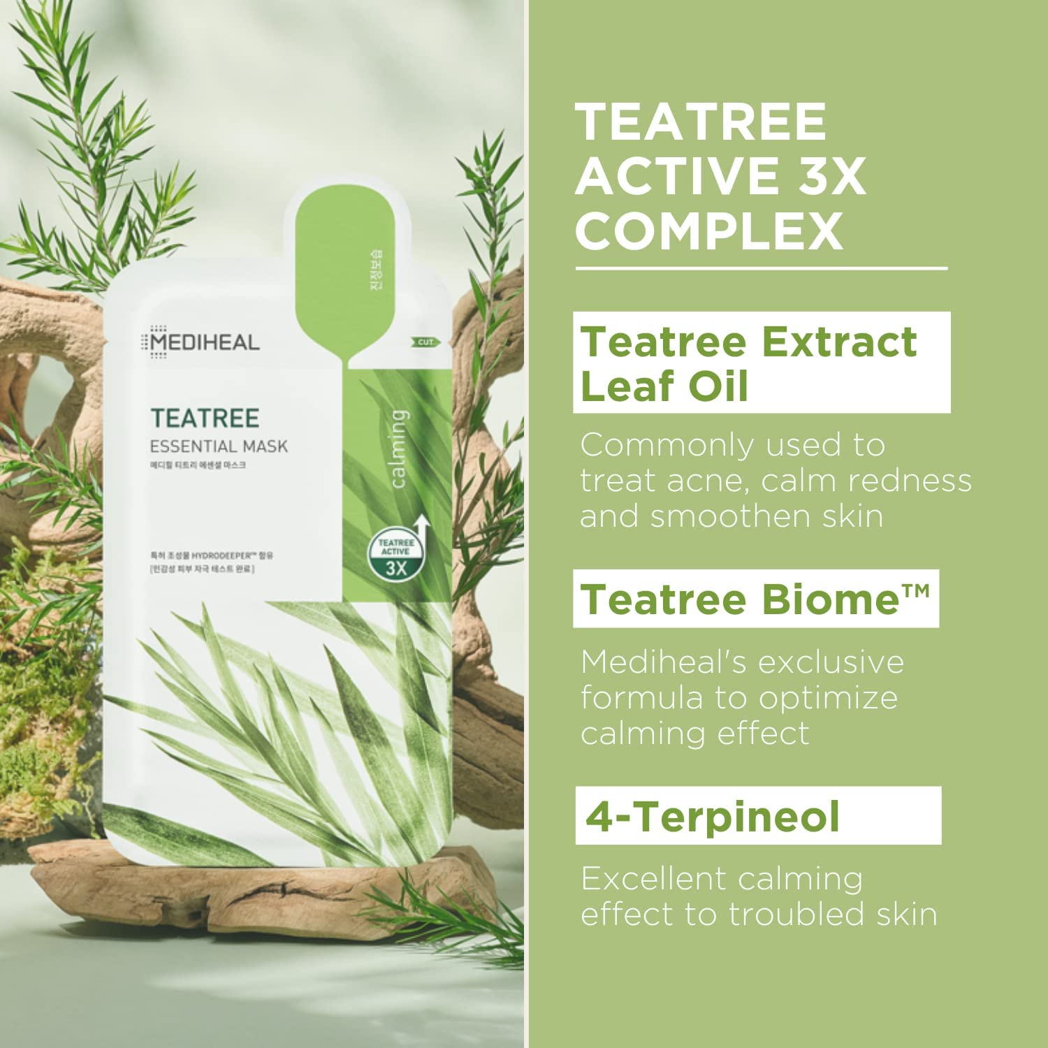 Mediheal Teatree Essential Mask (Pack of 10) image number 1