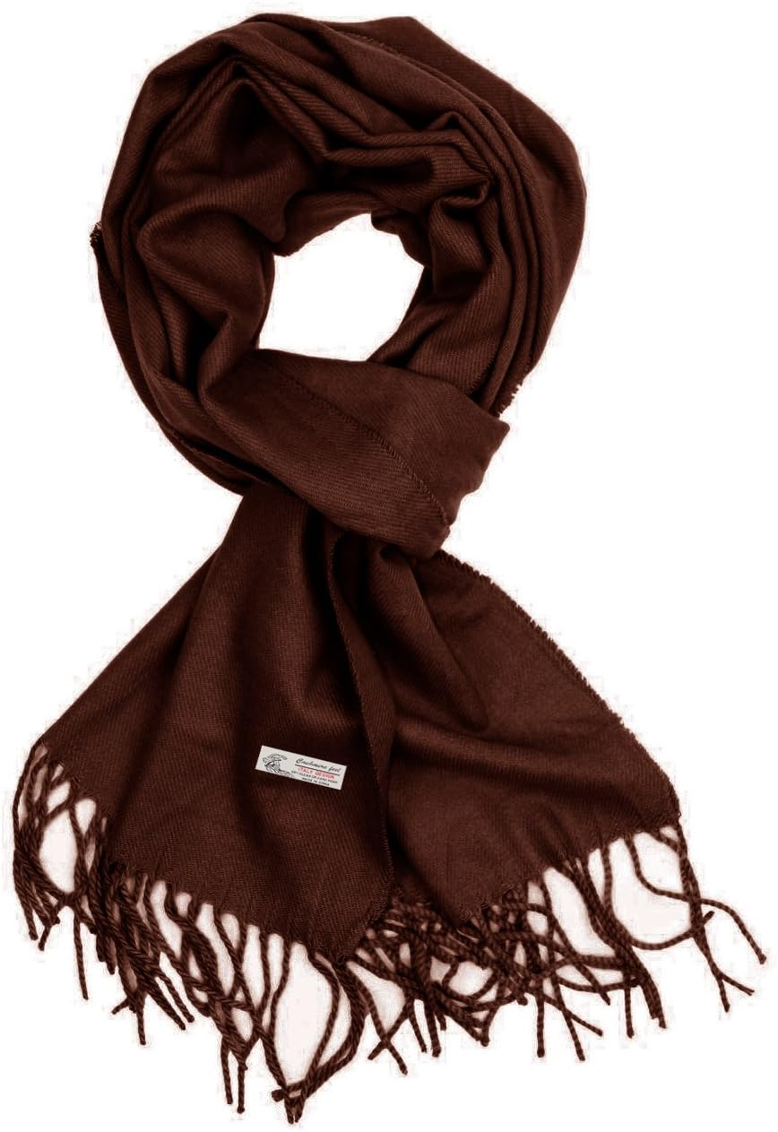 Plain Solid Color Cashmere Feel Classic Soft Luxurious Winter Scarf for Men Women