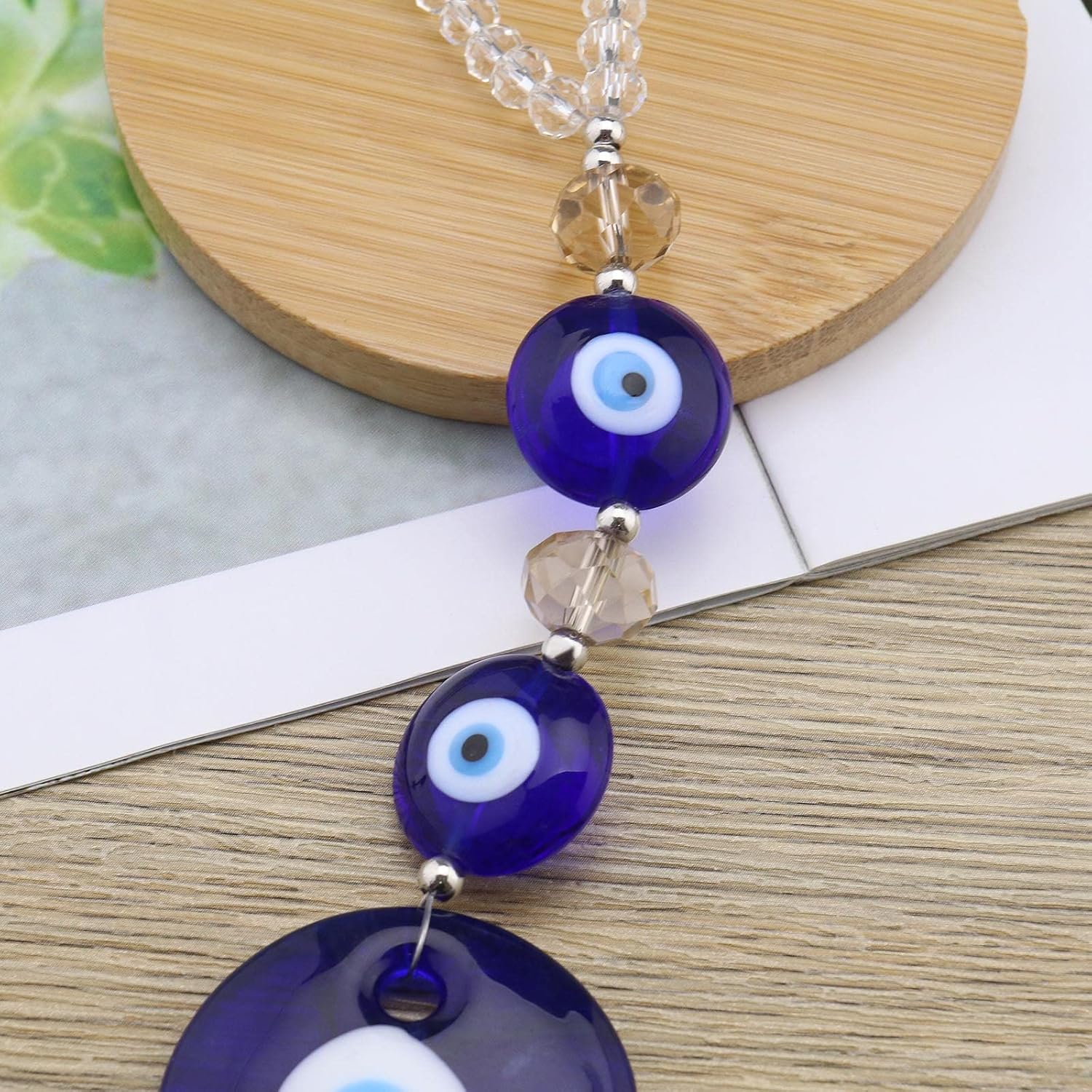 Emsea Evil Eye Hanging Ornament Turkish Eye Pendant Lucky Protection Charm Decoration for Rear View Mirror Balcony Office Door Window Home Decor image number 2