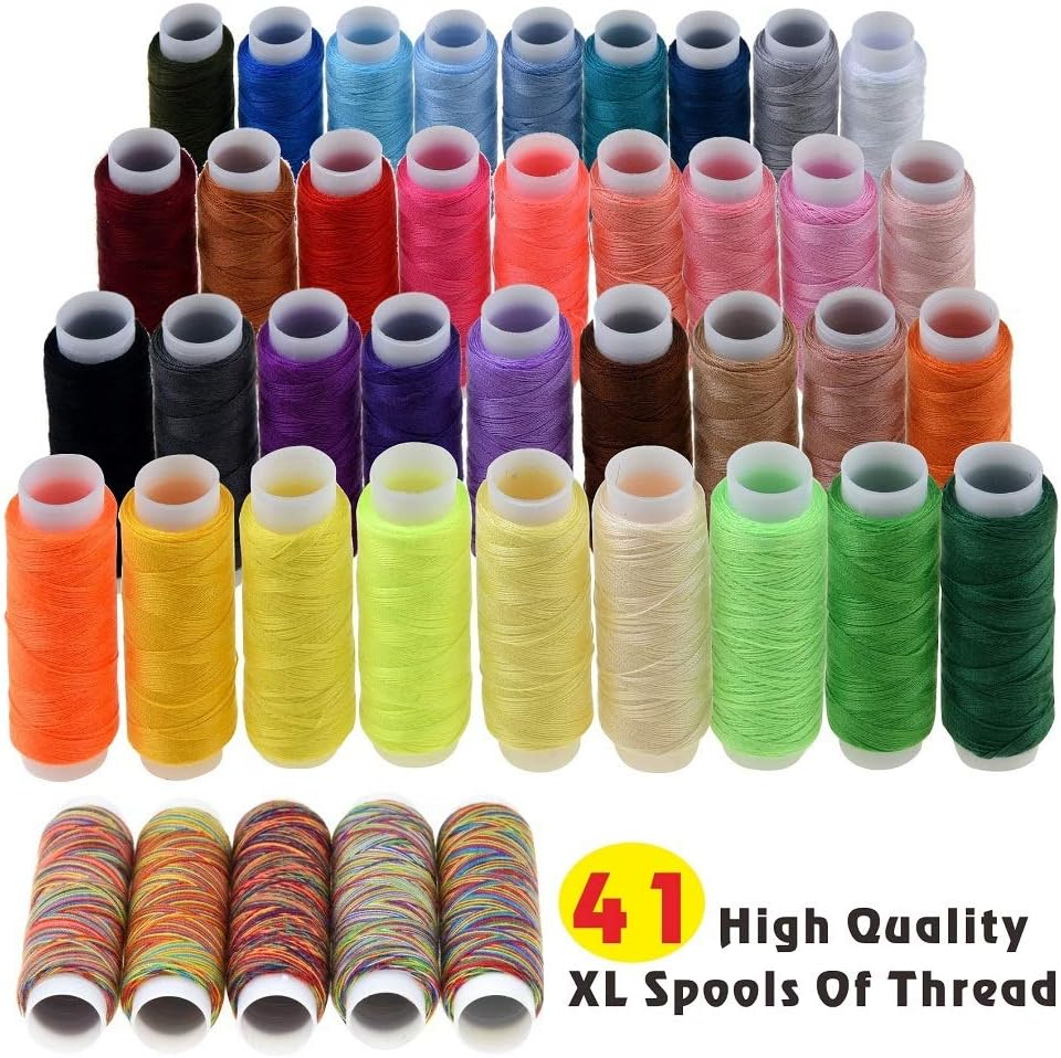 Inscraft Sewing Kit, 200 Premium Sewing Supplies, 41 XL Thread Spools, Suitable for Traveller, Adults, Kids, Beginner, Emergency, DIY and Home By image number 1