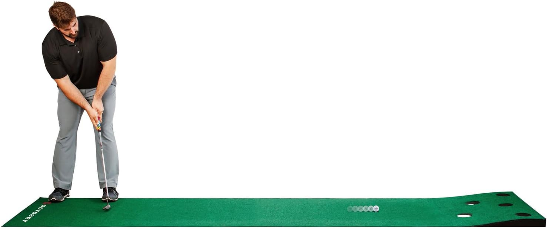 Odyssey Odyssey 12 Putting MAT, Golf Putter Practice Mat, 14.4 X 35.8 Inches (365 X 91 Cm), Inclined, Large, Putter Practice Equipment, Indoor Exercise, Putting Practice, Golf Equipment image number 6