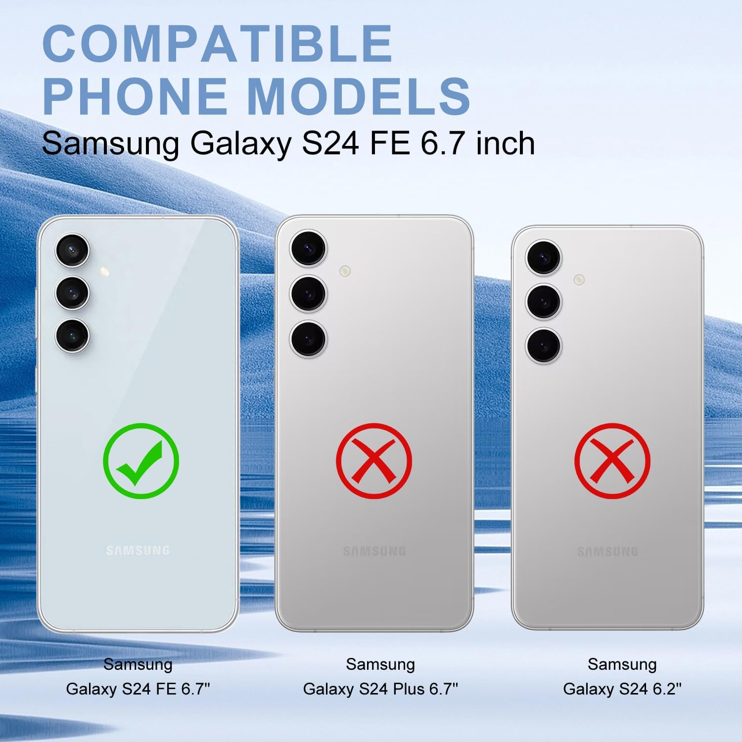 T Tersely Wallet Case Cover for Samsung Galaxy S24 FE 5G (2024), Premium Protective PU Leather Flip Magnetic Case with Card Slots Stand Feature - Black image number 2