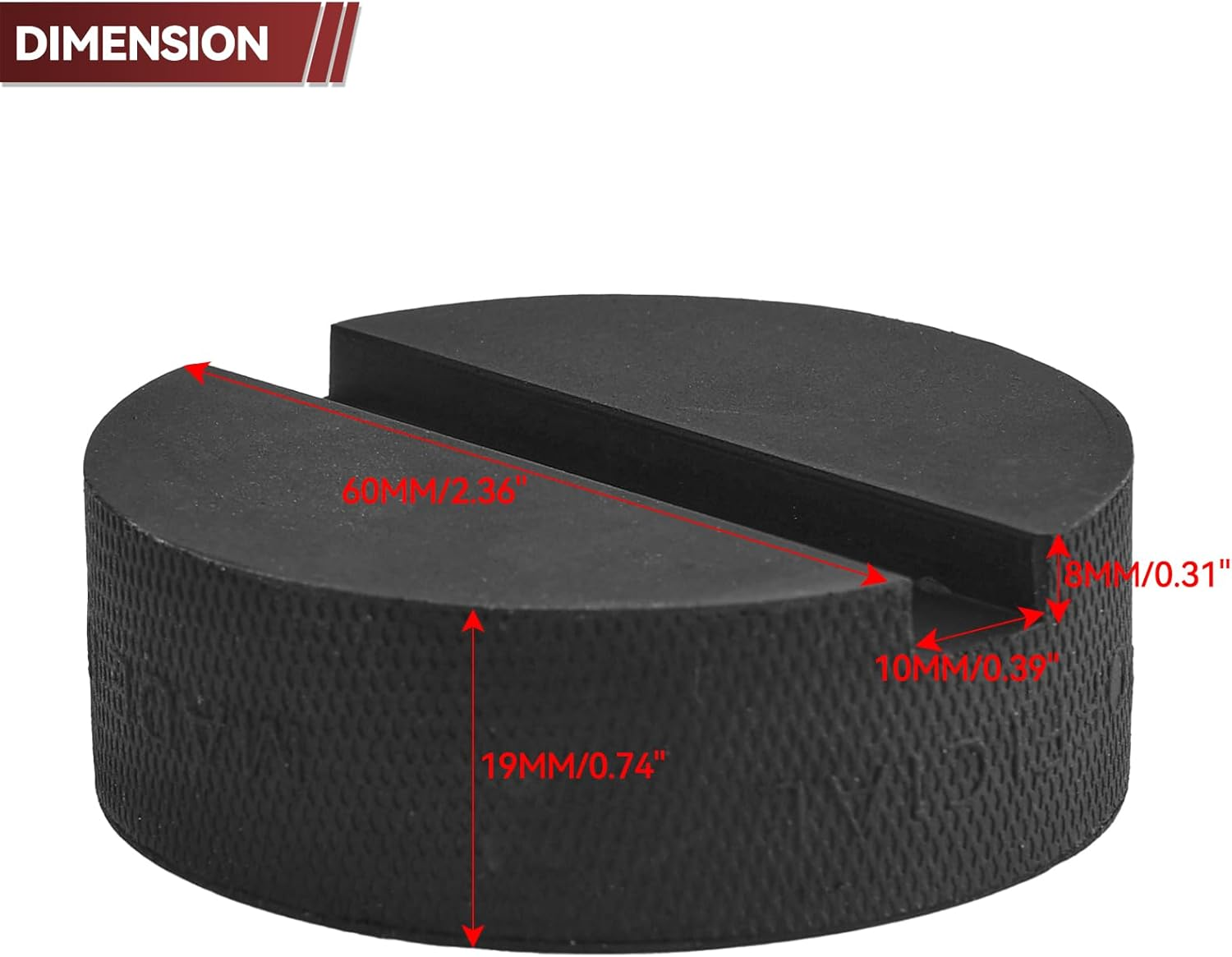 Universal Car Jack Rubber Pad for Jack Stands Slotted Pinch Weld Side Frame Rail Protector Trolley Jack Heavy Duty Jack Pad Adapter image number 3