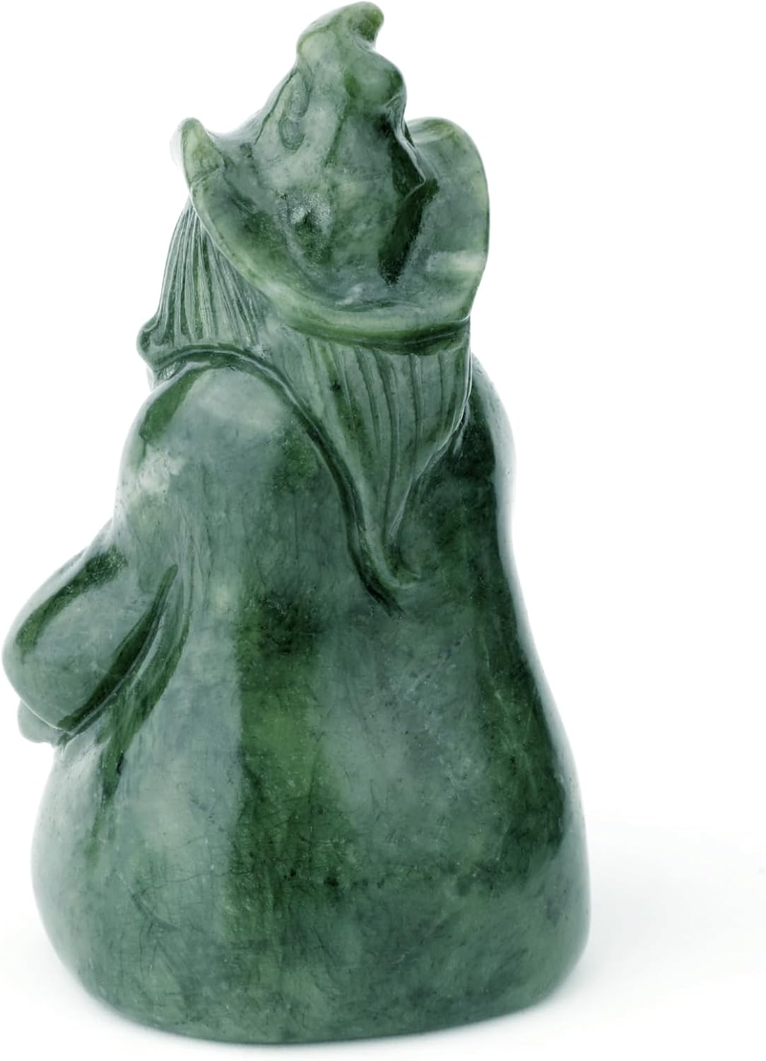 Gemshan Witch Figurine for Halloween Decorations,Jade Statue with Magic Witch Holding Broom Sculpture Spooky Halloween Decor for Home Table Tray Shelf image number 4