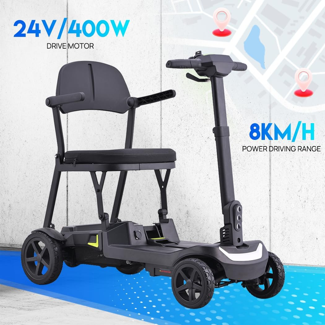 2025 Electric Mobility Scooter with Storage Basket Adjustable Seat and Handlebars, Headlight Taillights,30Km Range, 150KG Capacity image number 2