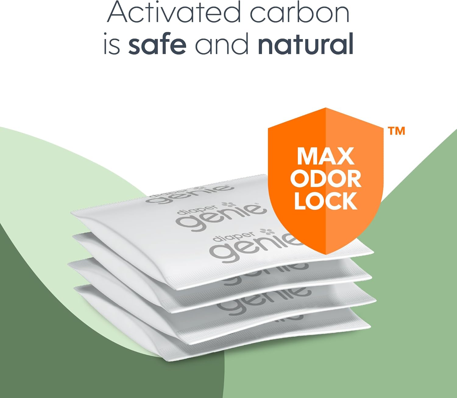 Diaper Genie Carbon Filter (4-Pack) | Diaper Pail Odor Eliminator & Deodorizer | Compatible with the Diaper Genie Complete and Expressions Pail image number 1