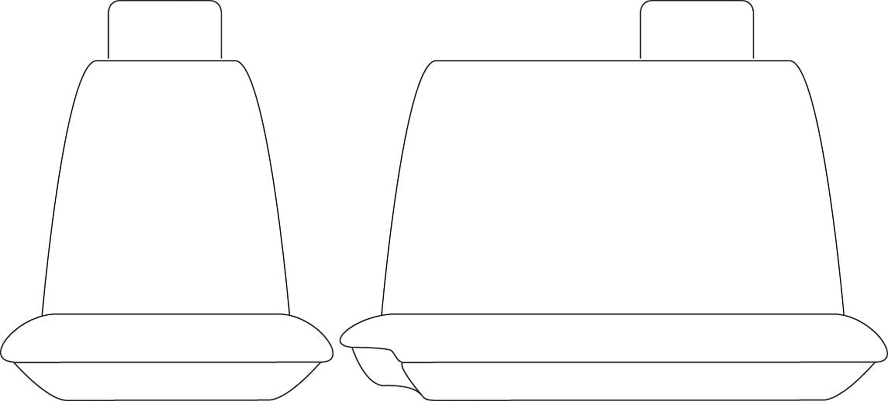 For Toyota Landcruiser Troop 2007-2022 TRADIES Grey Canvas Front Seat Covers image number 1