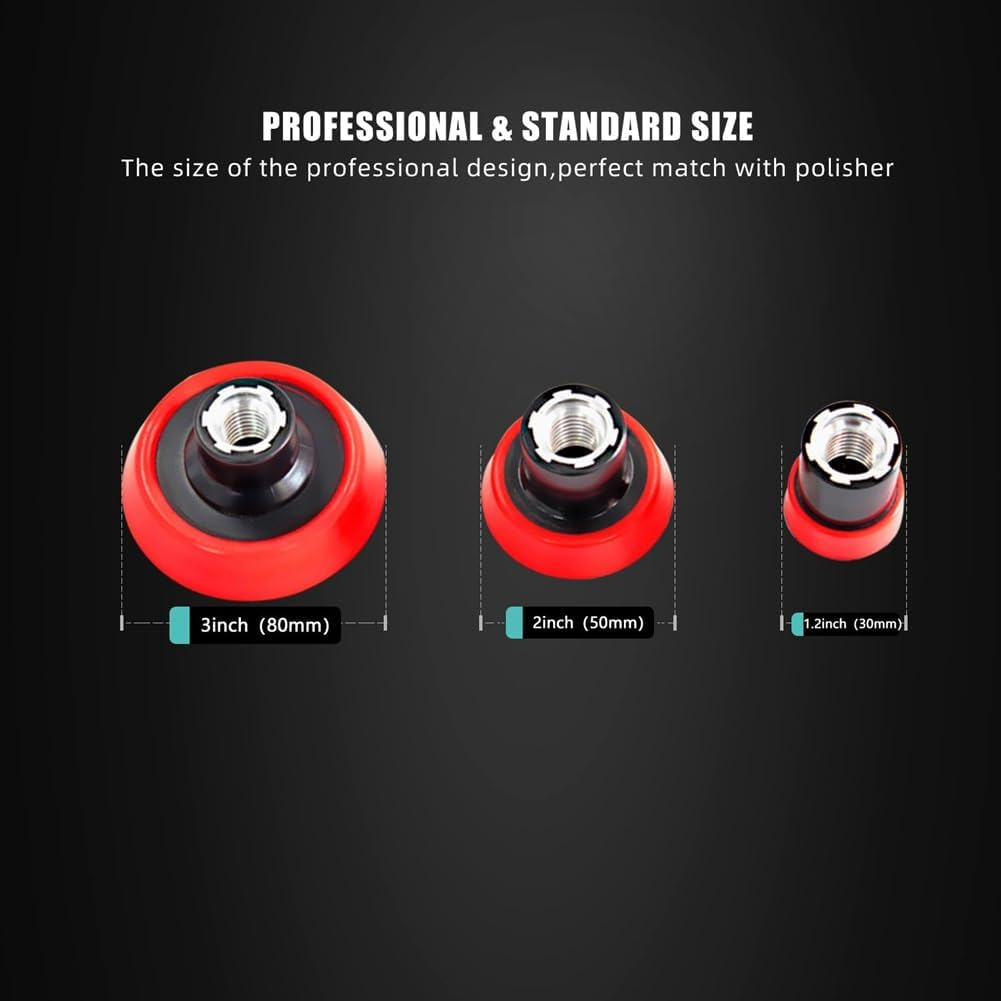 Elqater Sponge Polishing Pads 44Pcs 1Inch 2Inch 3Inch Detail Polishing Buffing Pad Mix Size Car Detailing Kit image number 1