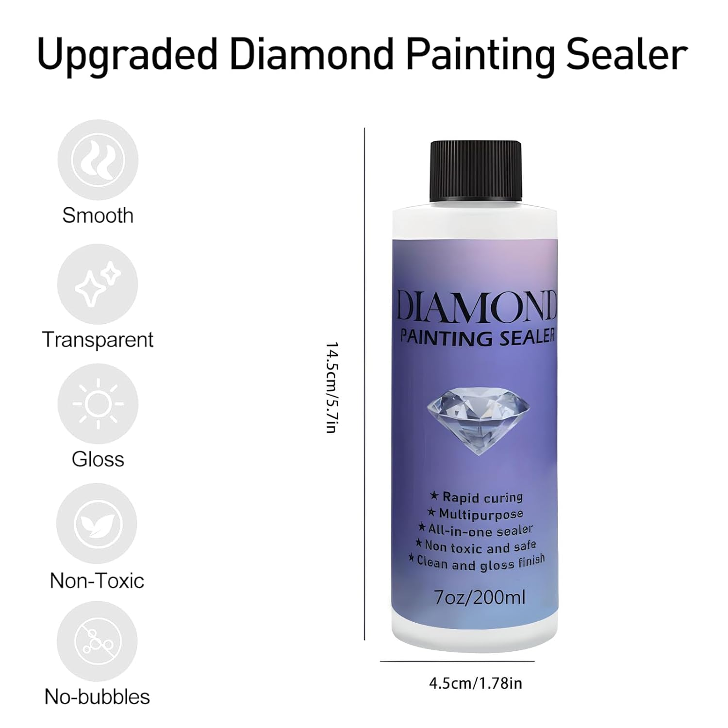 Diamond Painting Sealer 1 Pack 200ML 5D Glue Sealer Permanent Hold & Shine Effect Accessories Glue for Diamond Painting, Puzzles and DIY Craft image number 4