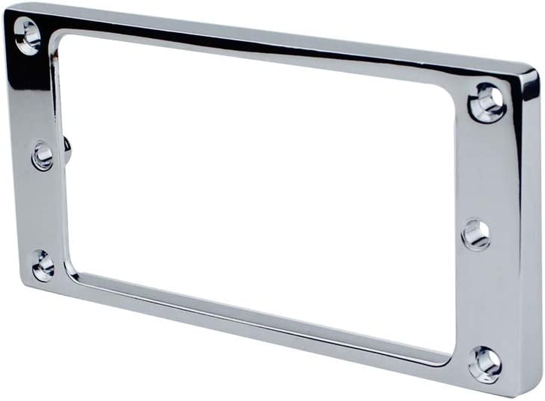 Guyker Flat Metal Humbucker Pickup Mounting Ring Set - Bridge Neck Pickups Cover Frame Replacement Part for Electric Guitar or Precision Bass(2Pcs, Chrome) image number 3