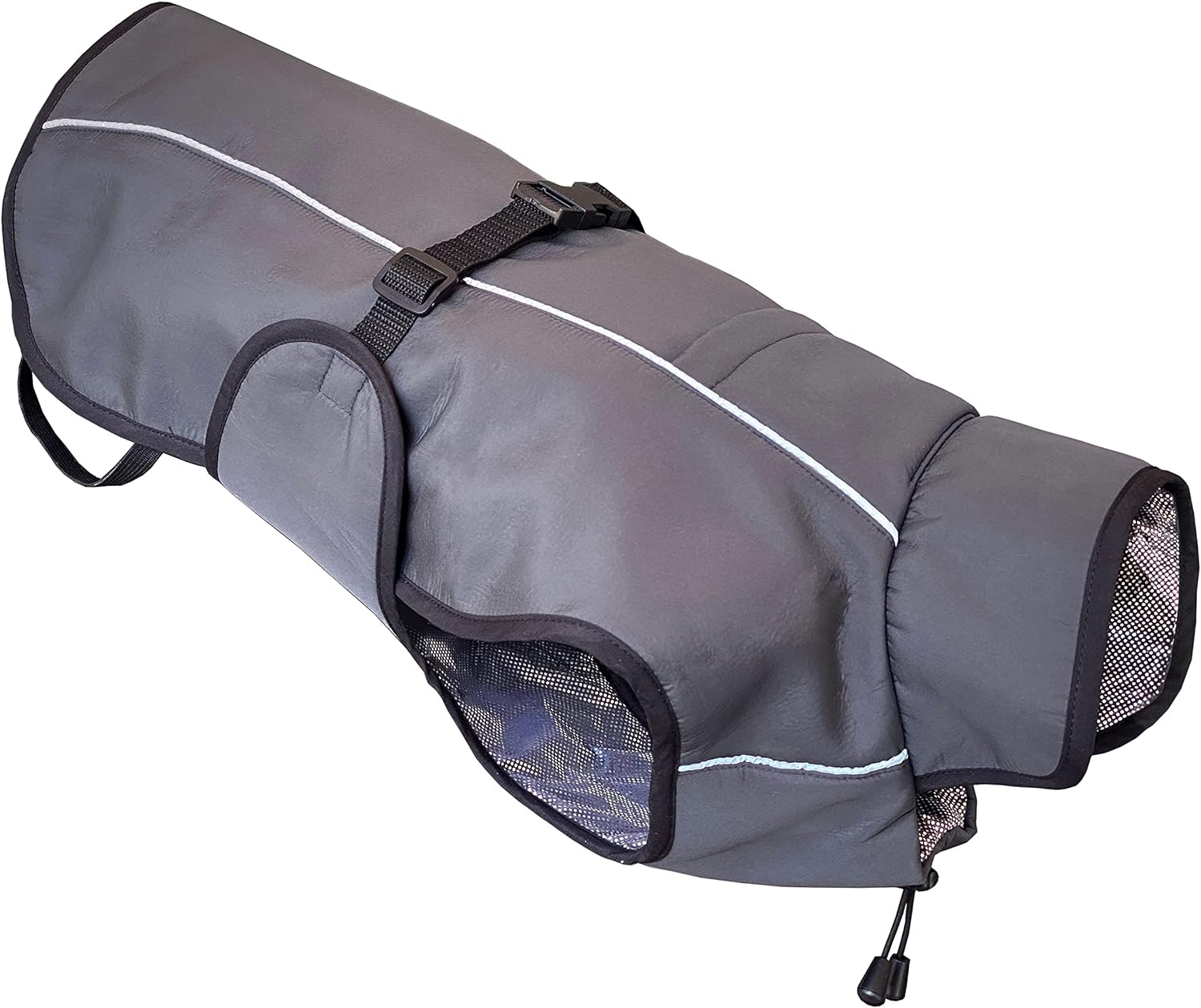 Dog Winter Coat - Waterproof Heat-Reflective Insulated Vest, Snow Jacket, Quick Adjust Fit, Warm and Cozy Cold Weather and Rain Wear for Small to Large Breeds (Dark Gray, Large)