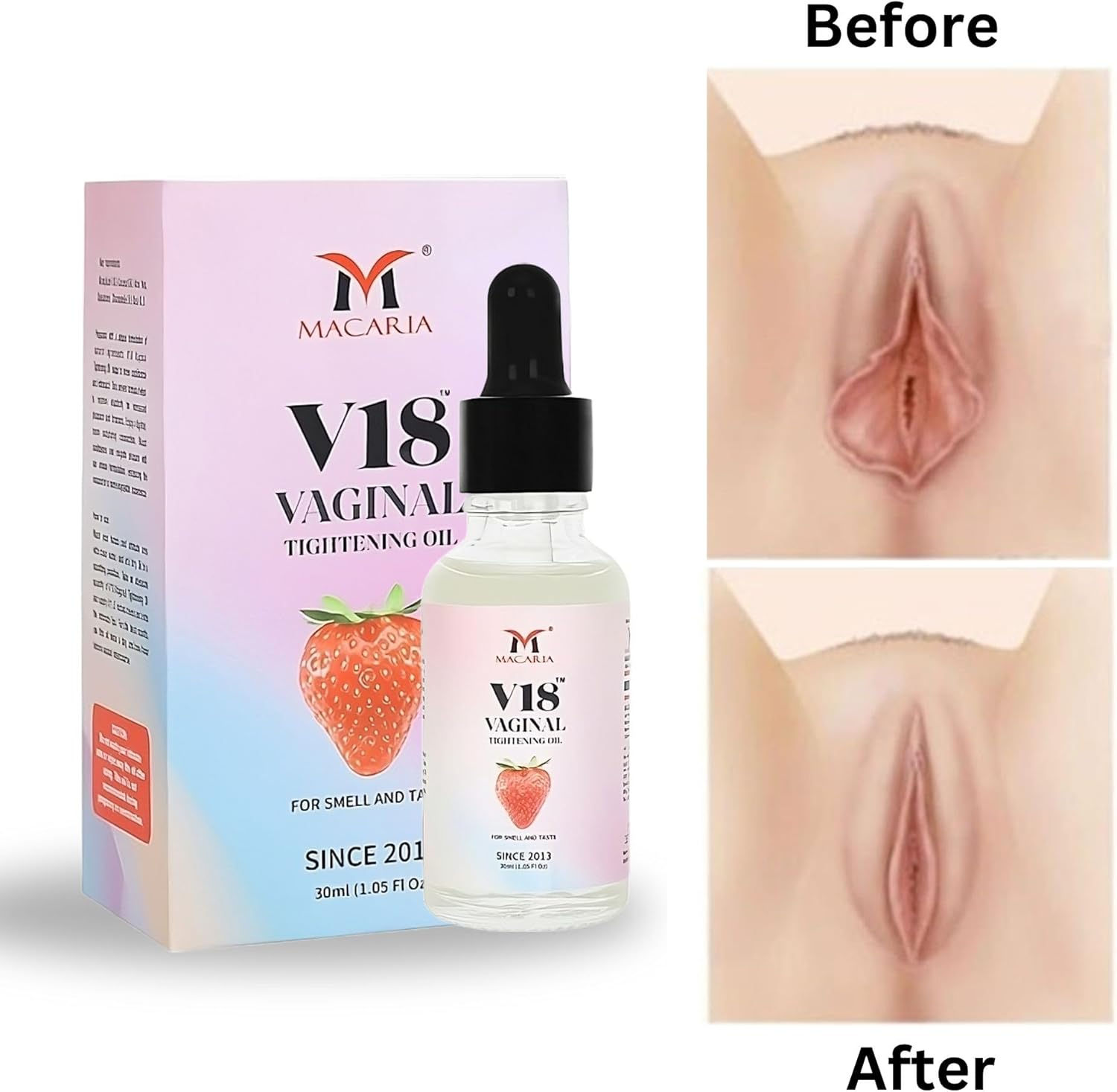 V18 Vaginal Yoni Pussy Shrink Oil (Cream Gel) for Women & Girls Smell & Taste 30Ml image number 6