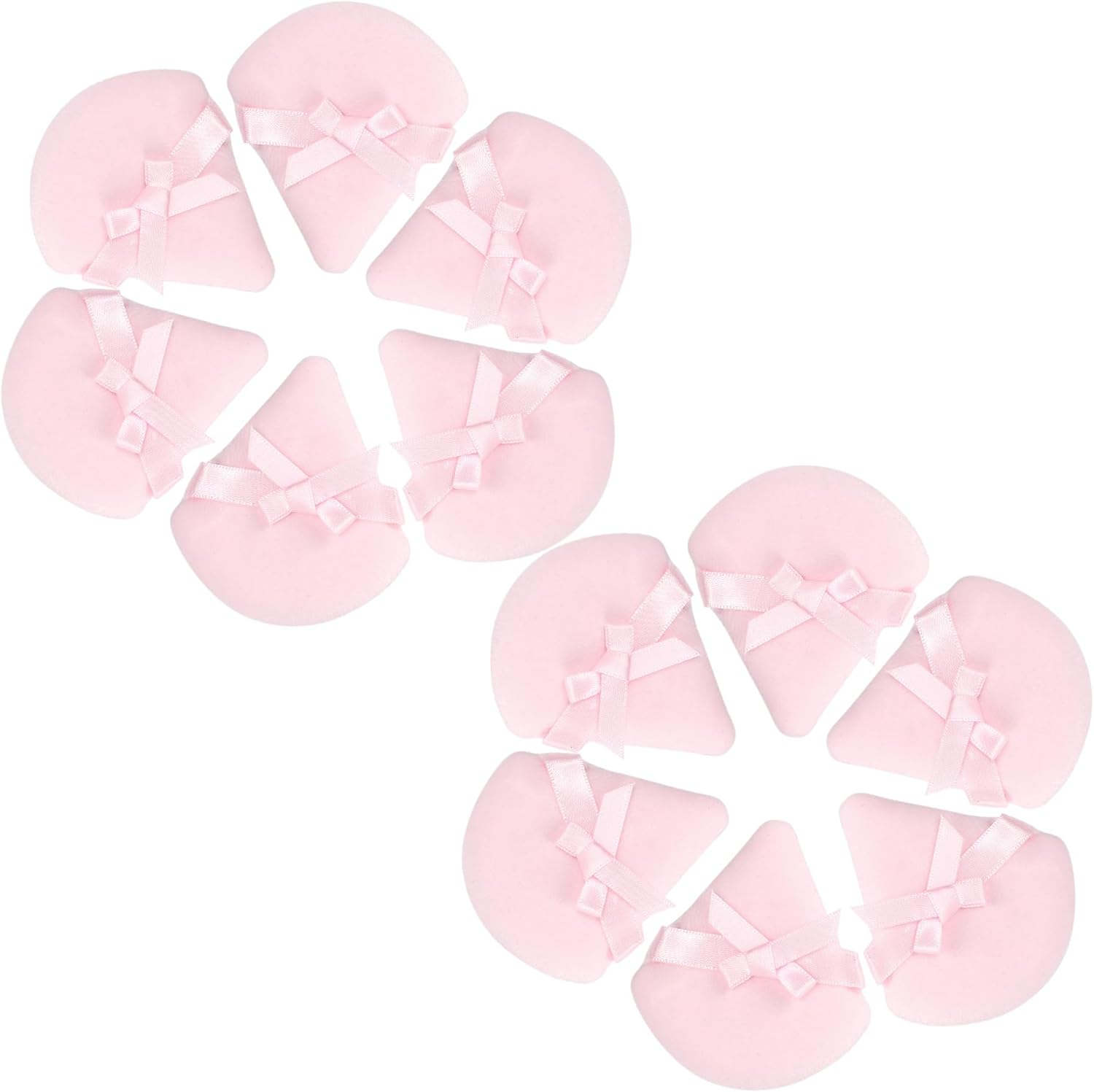 Triangle Powder Puff, 12Pcs Pink, Soft Makeup Sponges with Strap for Loose & Pressed Powder, Foundation Blending, Contouring & Touch-Ups, Reusable Wet & Dry Cosmetic Tools image number 3