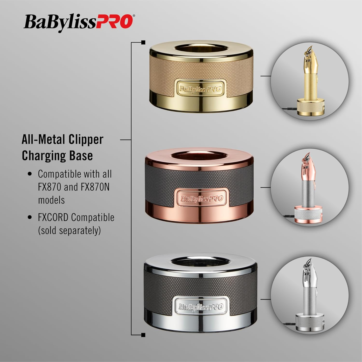 Babylisspro Metal Clipper Charging Base for Any FX870 Clipper image number 6