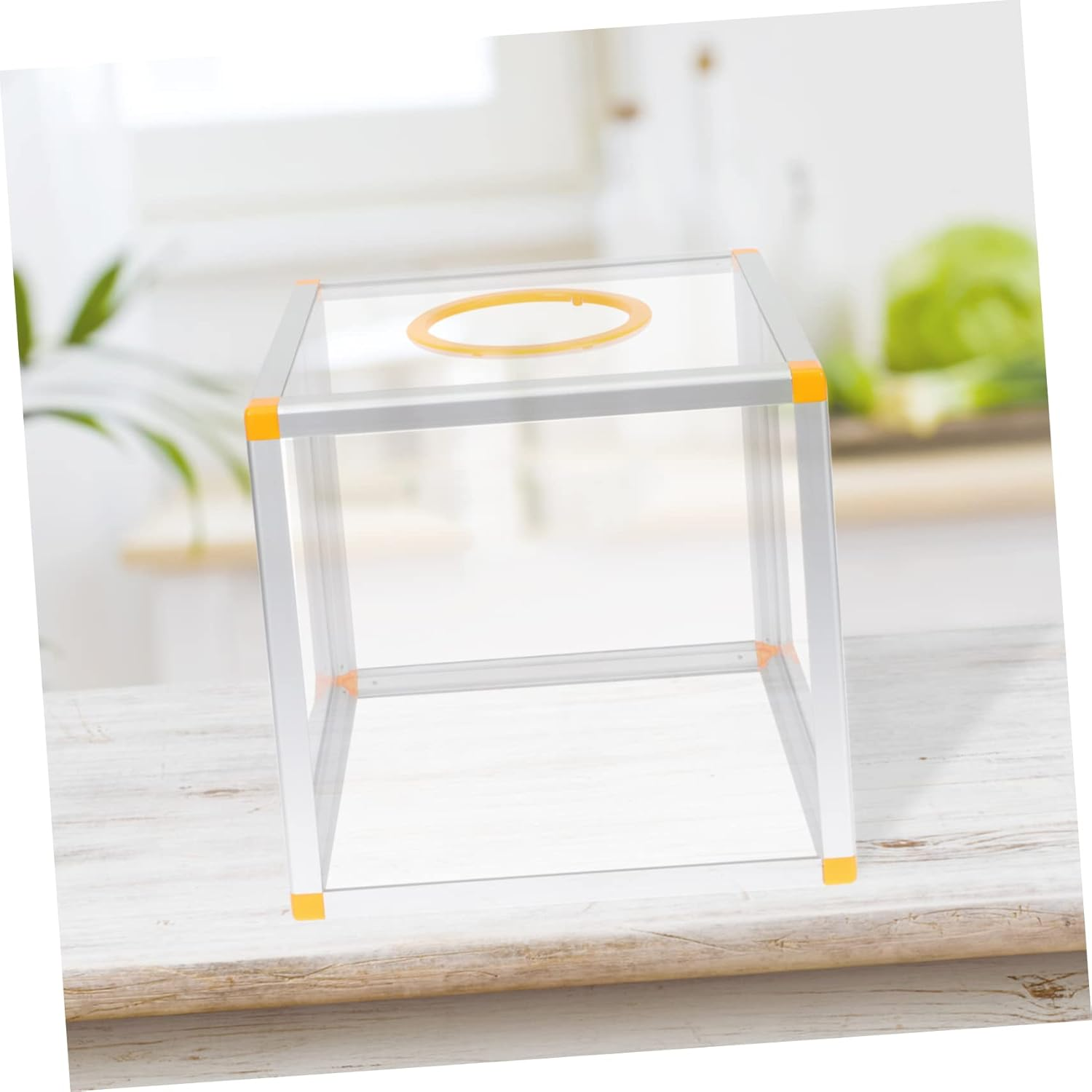 STOBAZA Box Aluminum Alloy Donation Box Festive Red Raffle Tickets Red Mailbox Raffle Ticket Raffle Supplies Key Special Box Raffle Game Case Collection Box Metal Container Drop Box image number 5