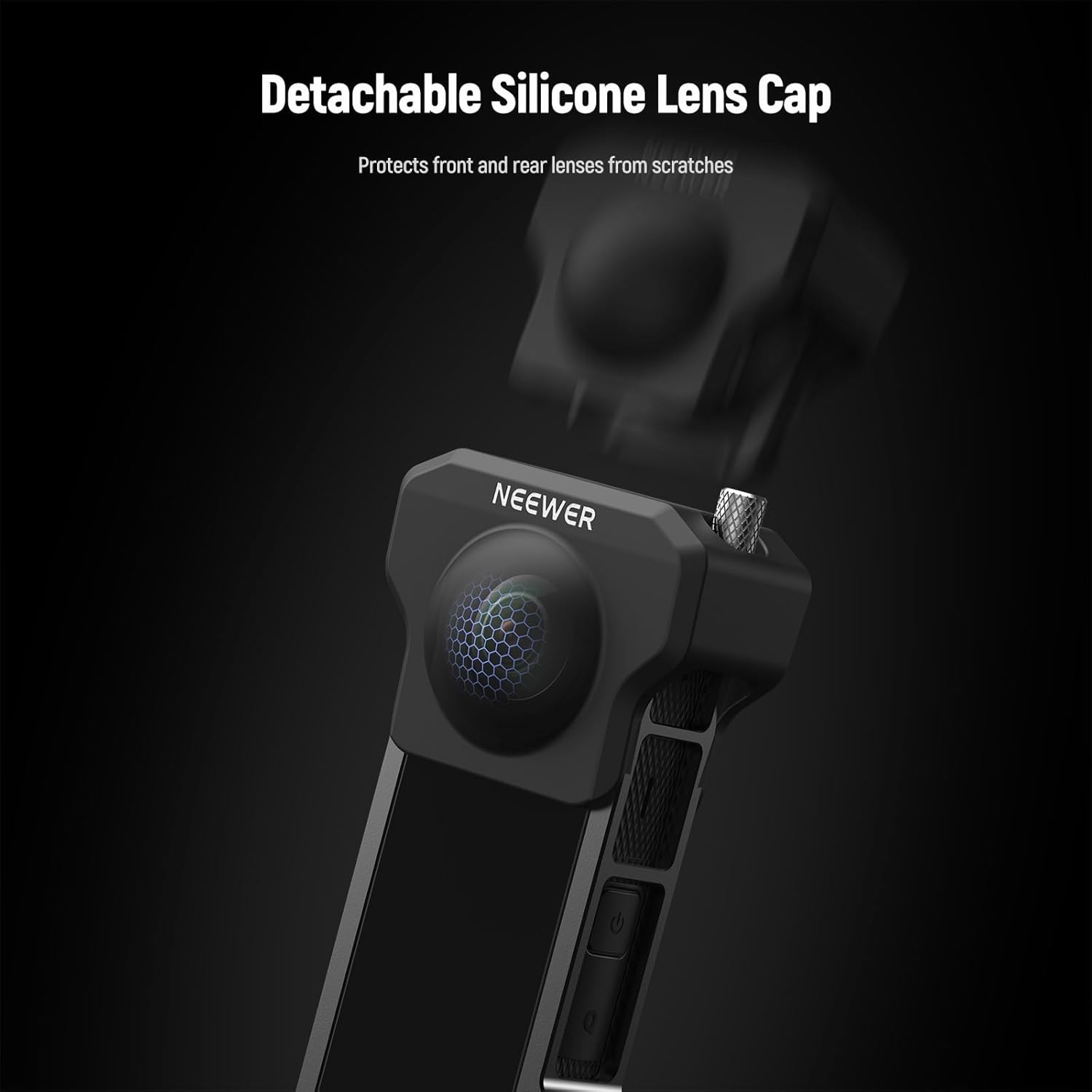 NEEWER X4 Action Camera Cage， Protective Case with Folding Fingers Compatible with Insta360 X4， Video Recording Rig Aluminum Alloy Frame with Lens Protector Cap， No Assembly Required， AC010 image number 6