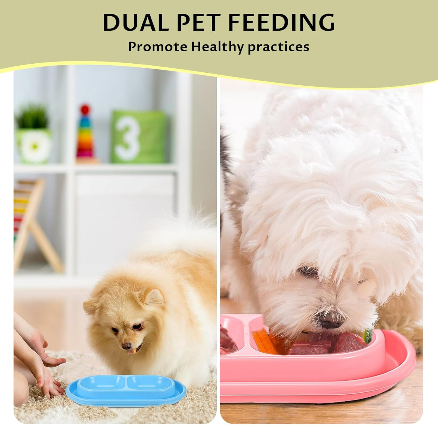 Velmoriah Ant Proof Cat Dog Food Bowl, 25Oz/4Cups Non-Slip Pet Water and Food Bowls, Dog Feeding Bowl Pet Food Dish for Dogs Cats image number 4