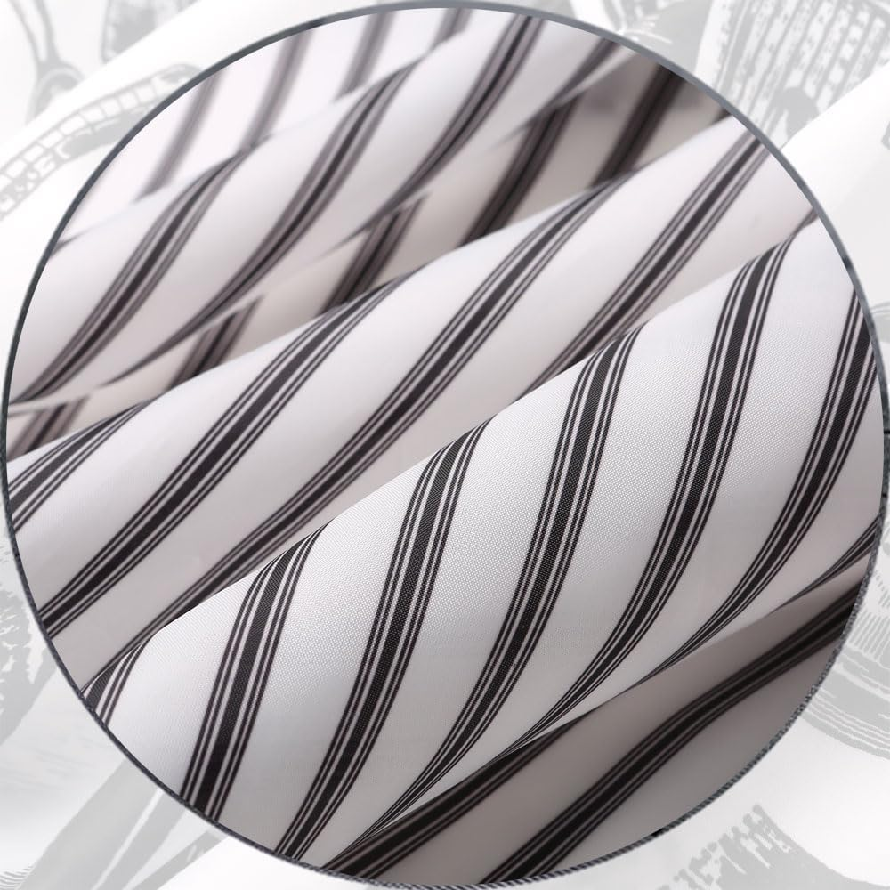 Professional Waterproof Hair Styling Cape Nylon Haircuting Salon Cape Gown Hair Salon with Snap Closure - 50" X 60" White Stripes - Multicolor 1-Pack image number 2