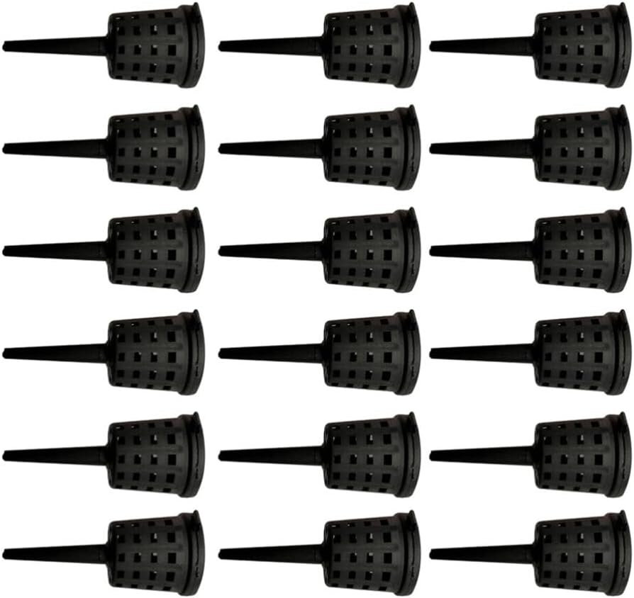 STOBAZA 100Pcs Fertilizer Basket Portable Plastic Fertilization Box for Gardening Plant Fertilizer Container Lids for Bonsai Fertiliser and Garden Plant Care